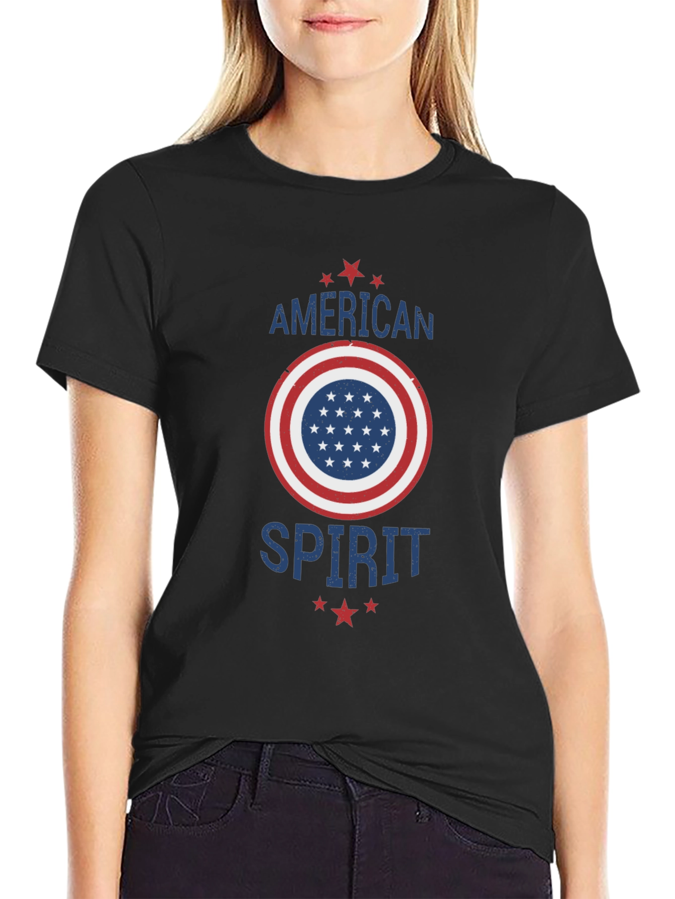 American Spirit Graphic Print T-Shirt