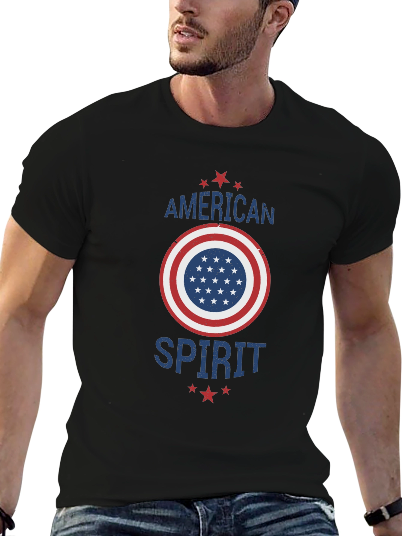 American Spirit Graphic Print T-Shirt