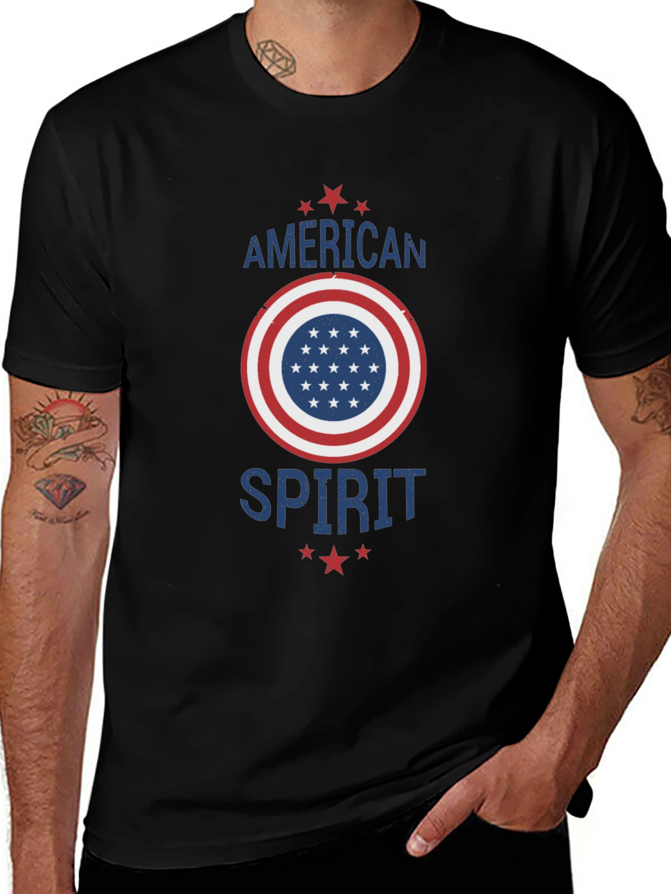 American Spirit Graphic Print T-Shirt