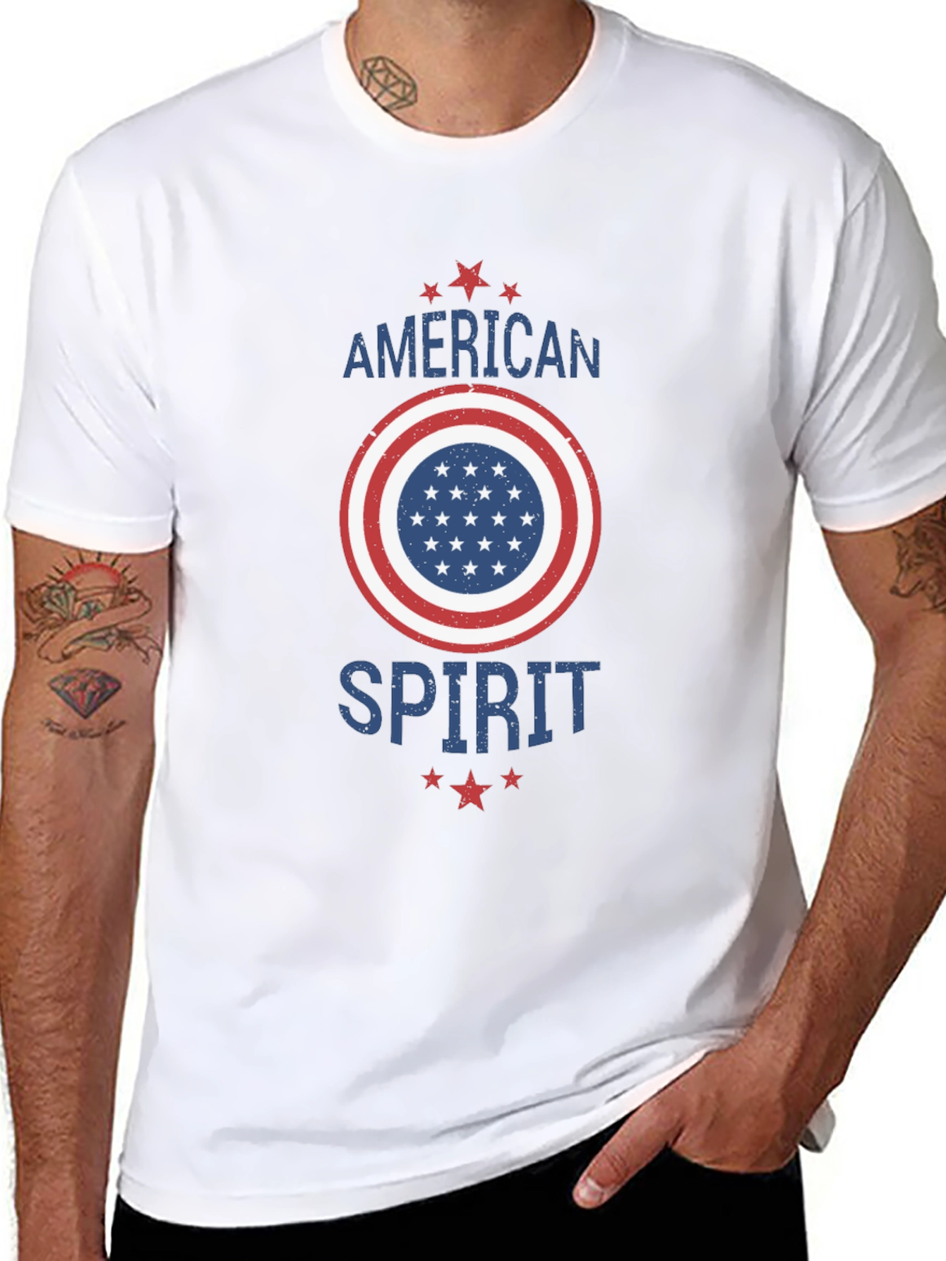 American Spirit Graphic Print T-Shirt