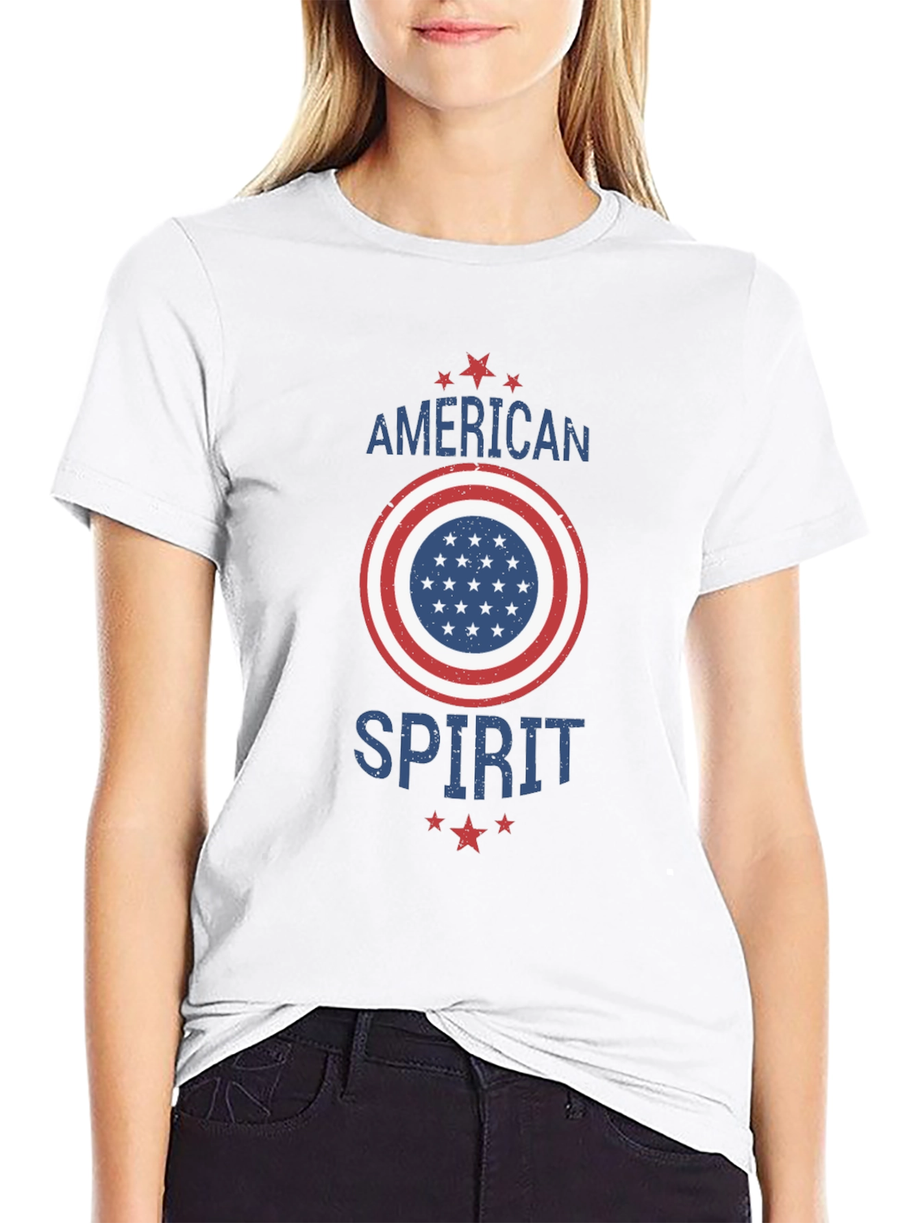 American Spirit Graphic Print T-Shirt