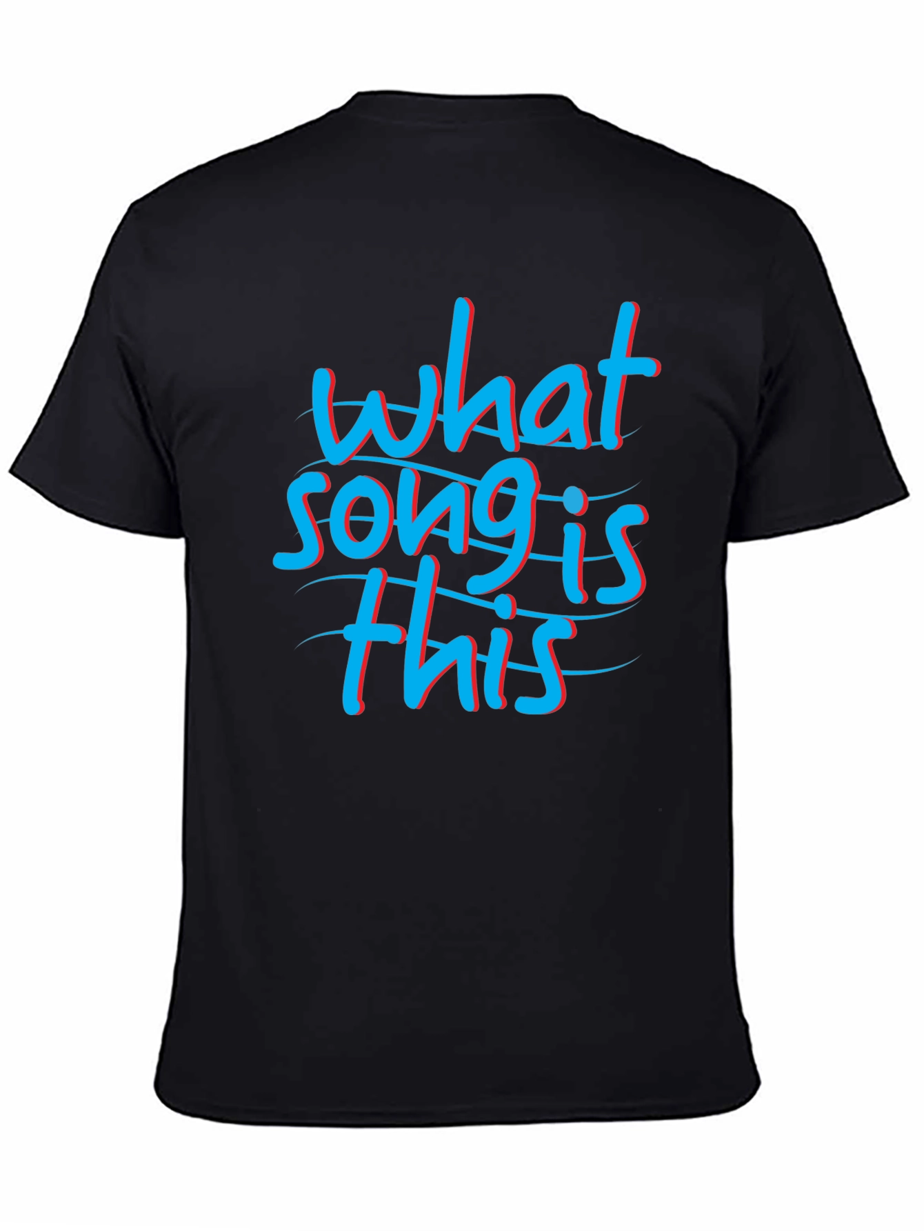 What Song is This Black Graphic Tee Shirt