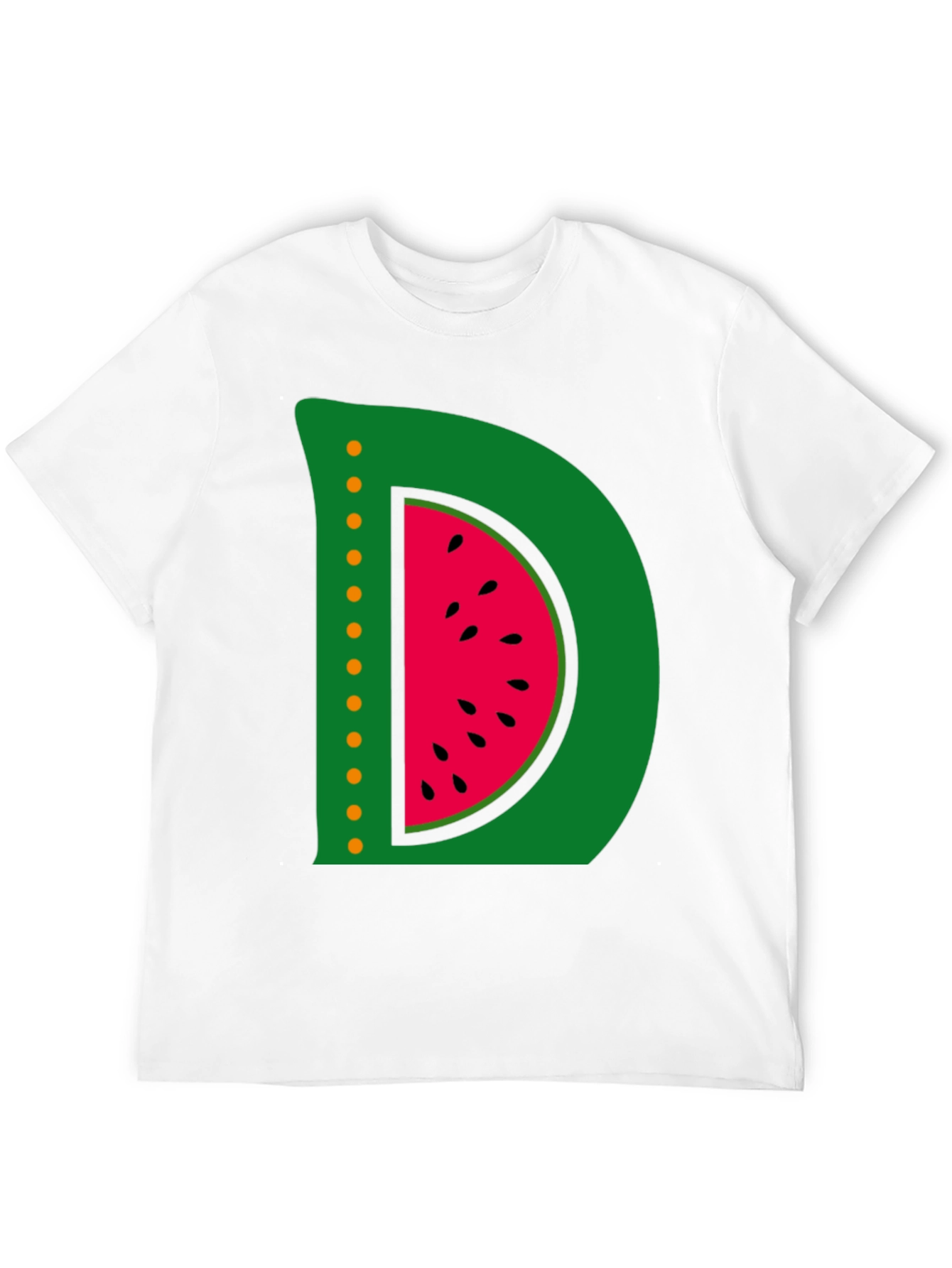 Watermelon Letter D Graphic T-Shirt