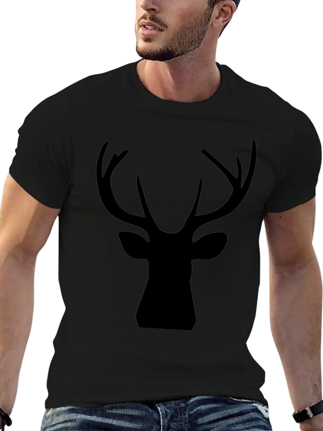 Black Deer Silhouette T-Shirt