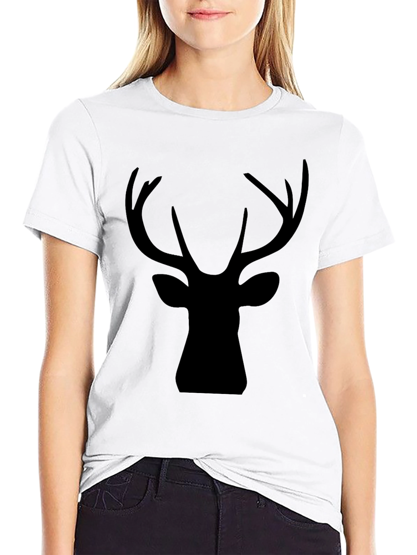 Black Deer Silhouette T-Shirt