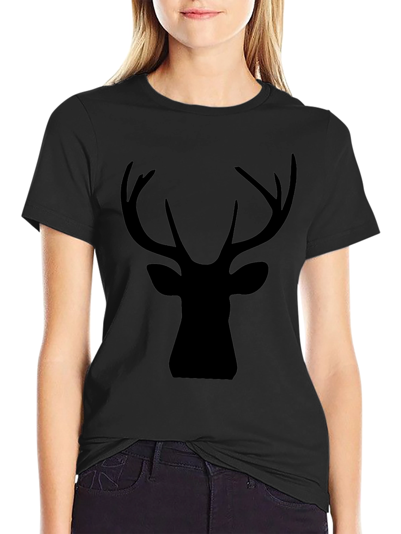 Black Deer Silhouette T-Shirt