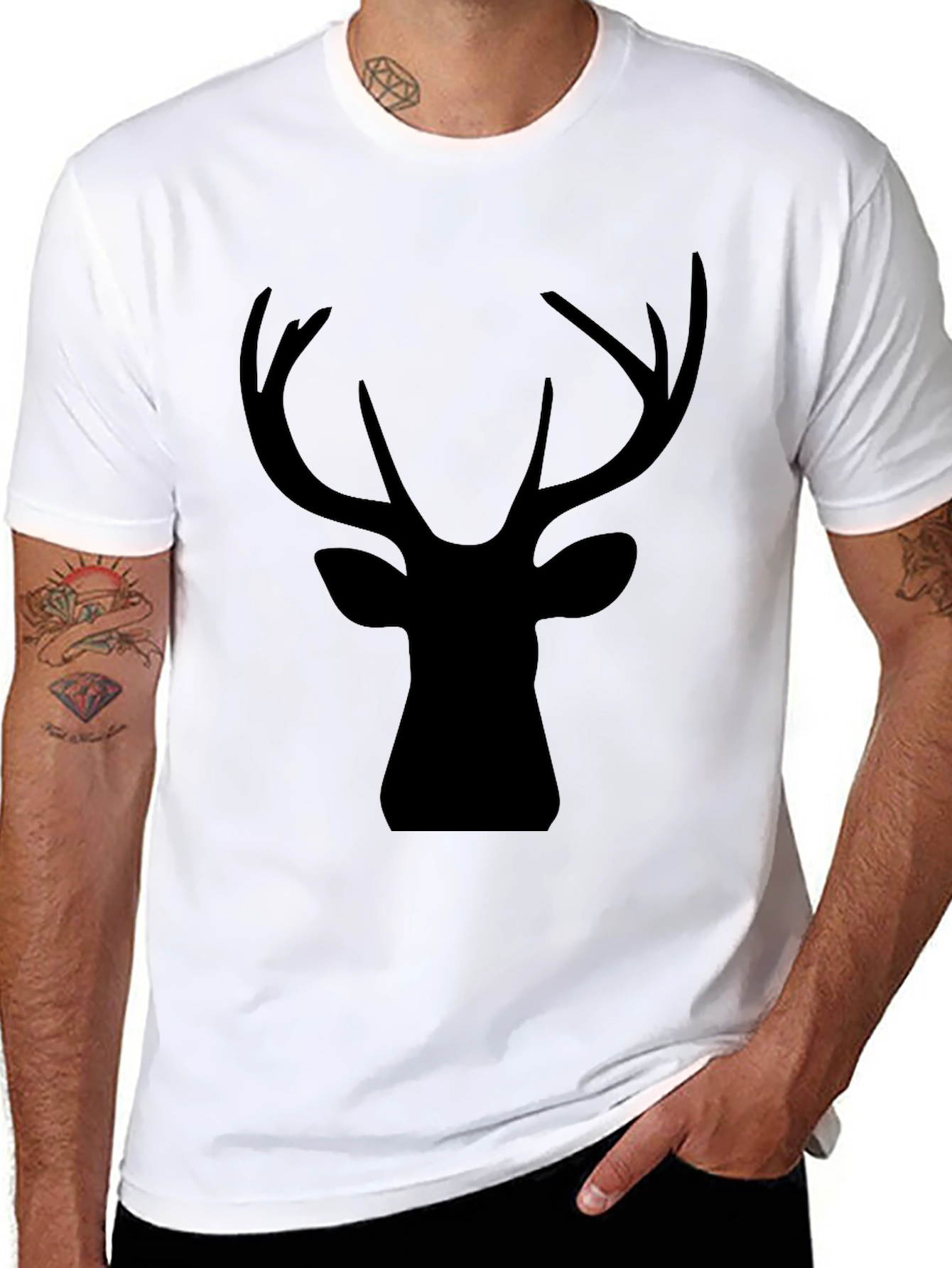 Black Deer Silhouette T-Shirt