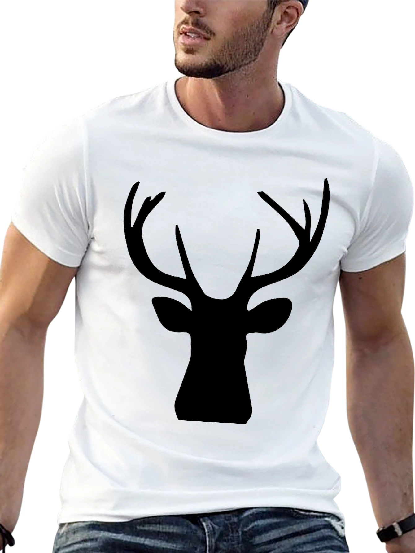 Black Deer Silhouette T-Shirt