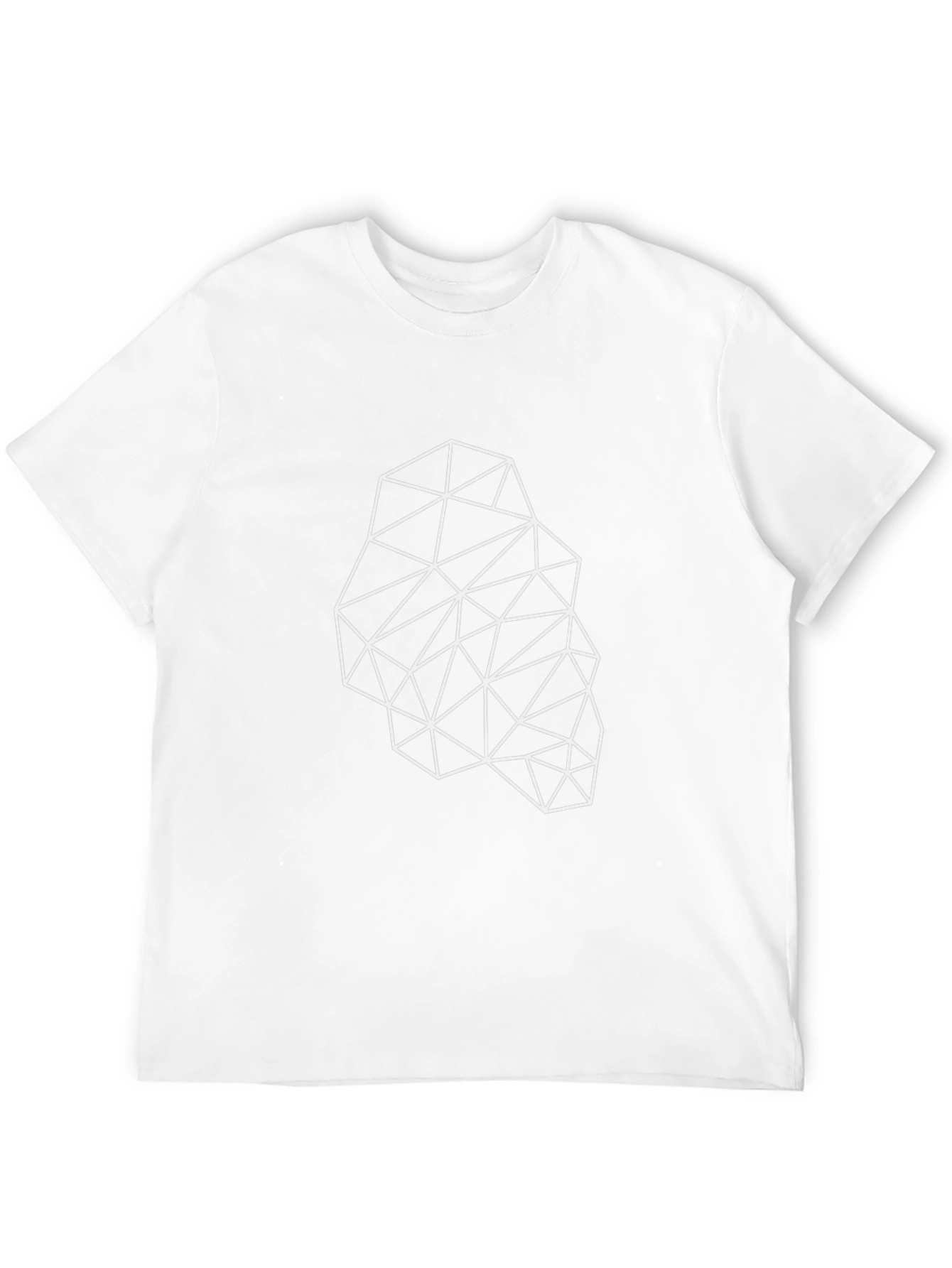 Geometric Triangle Pattern Black T-Shirt