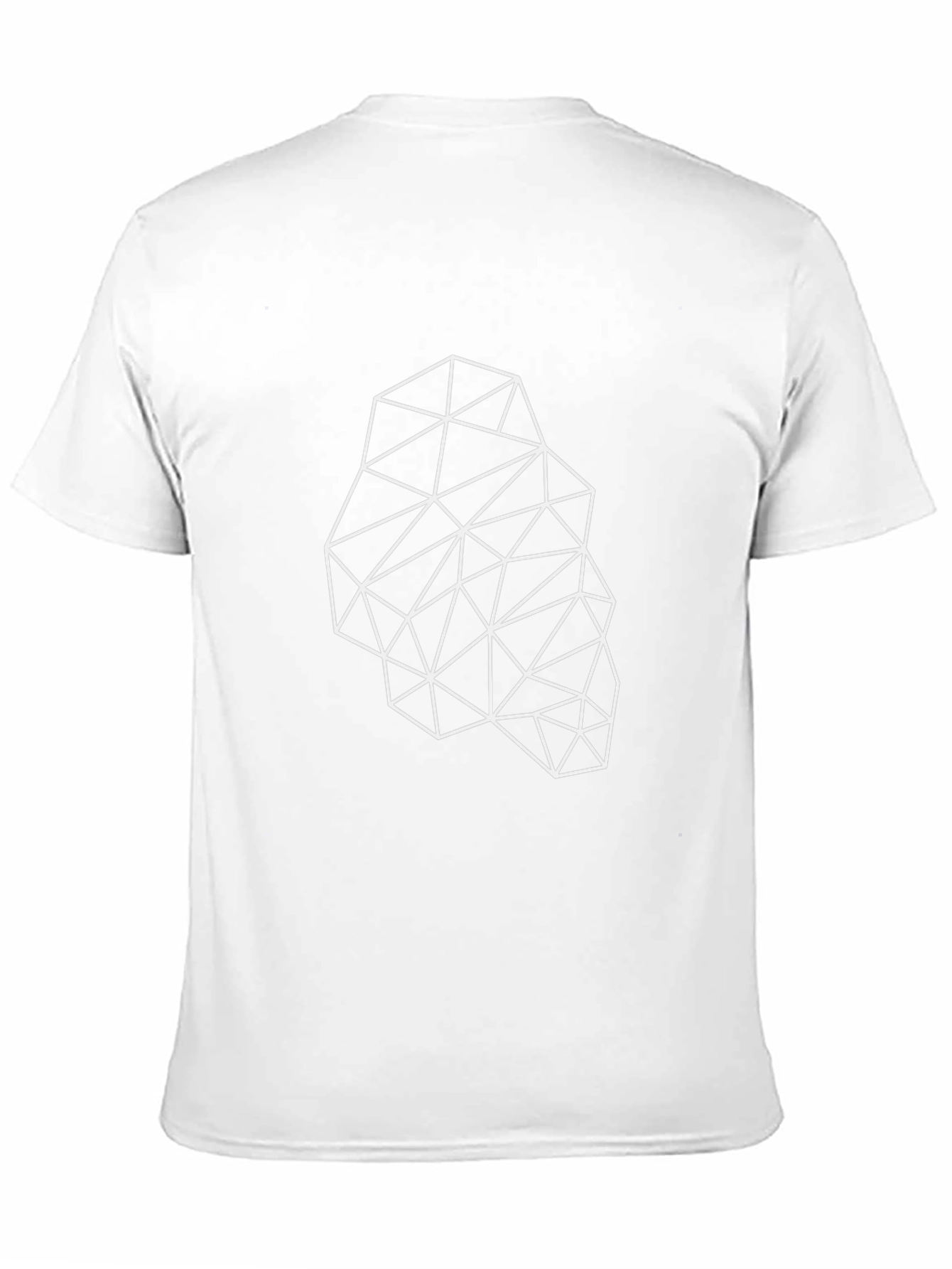Geometric Triangle Pattern Black T-Shirt