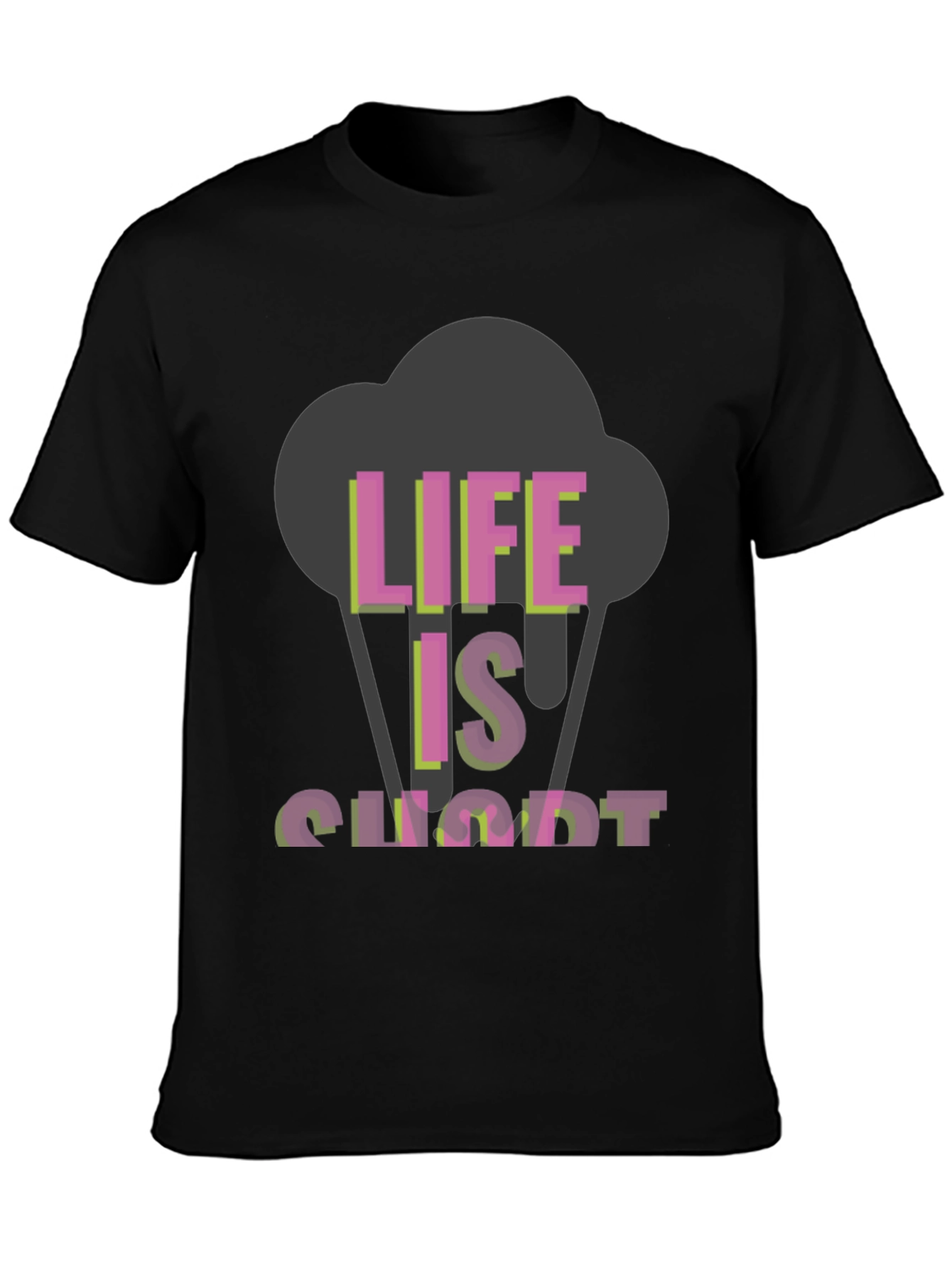 Life Is Short Graphic Tee - Black
