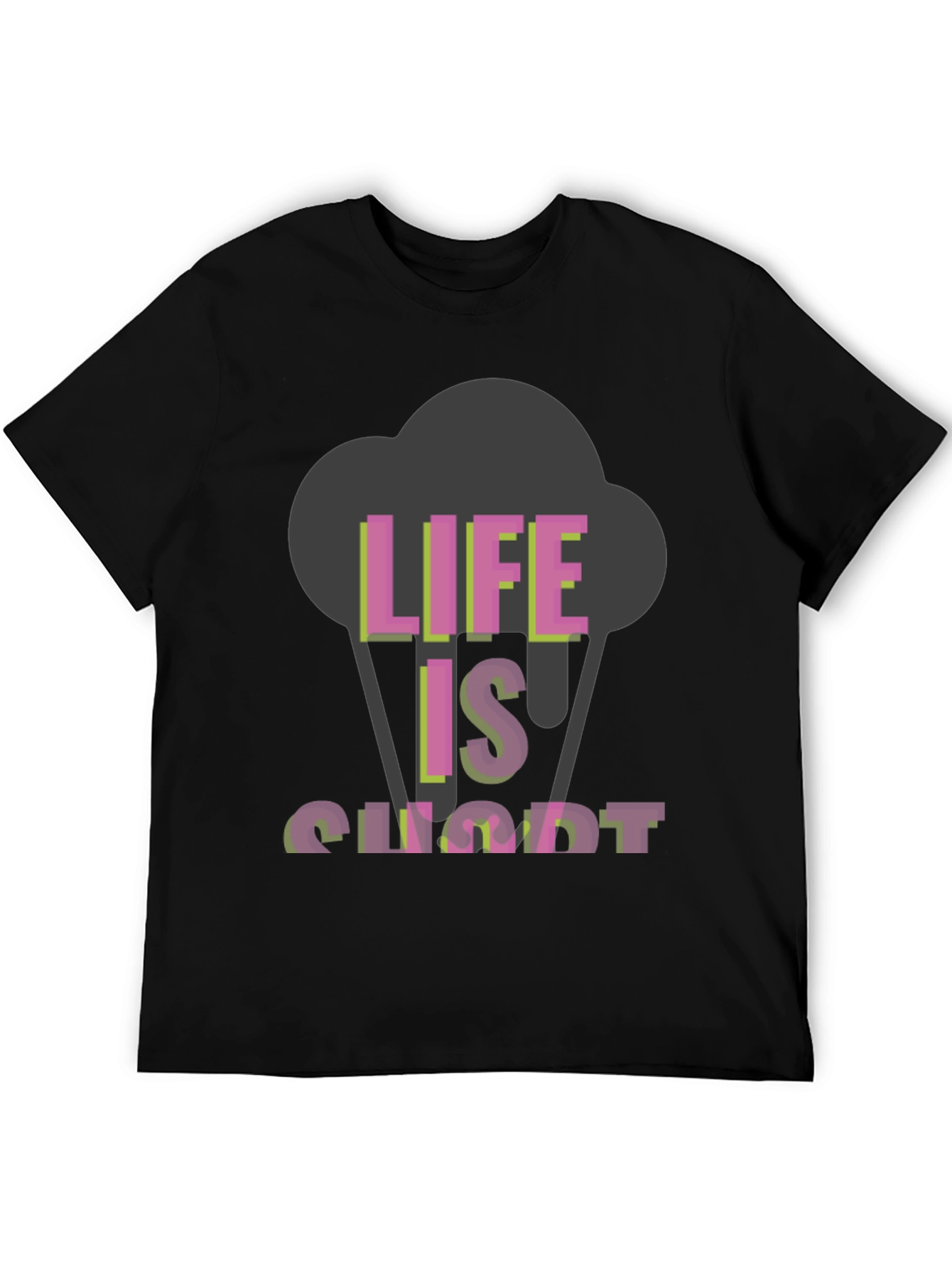 Life Is Short Graphic Tee - Black