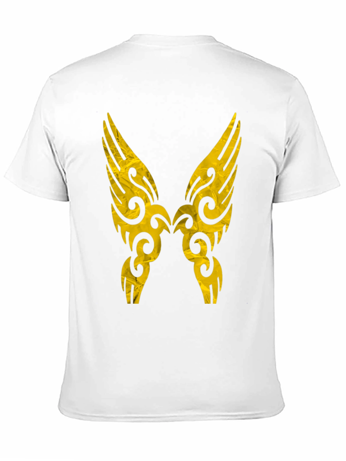 Tribal Wings Graphic Print Black Tee