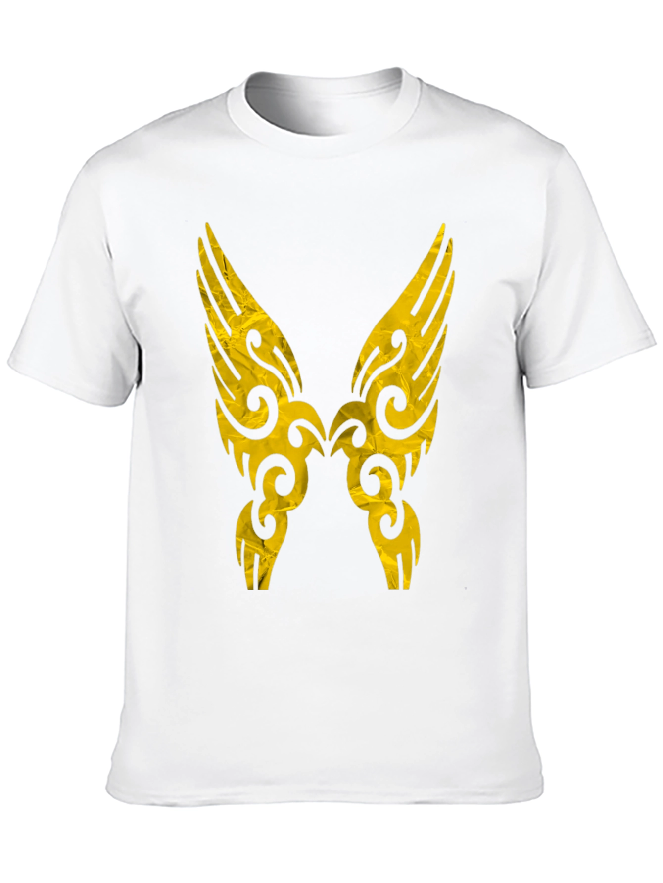 Tribal Wings Graphic Print Black Tee