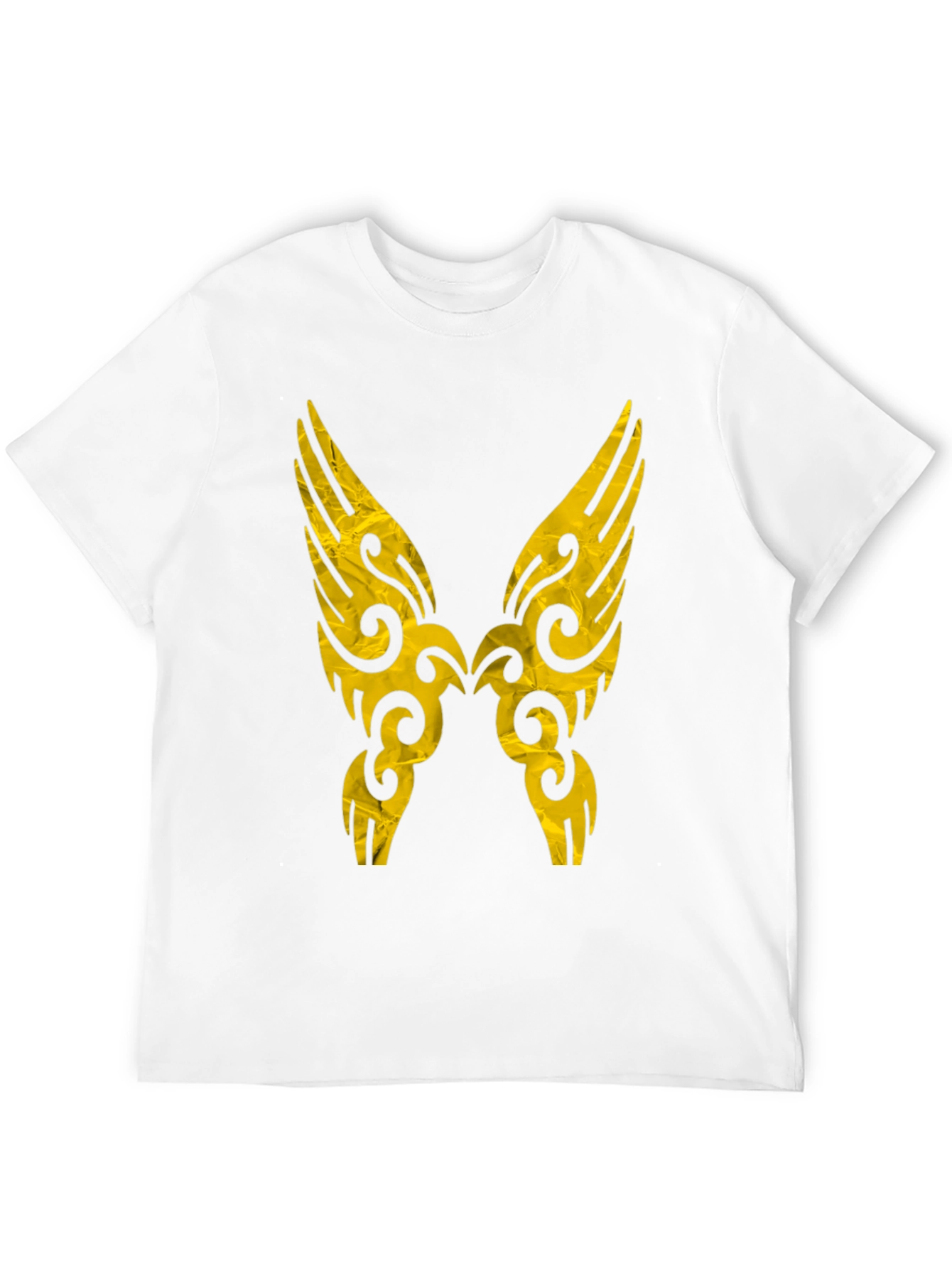 Tribal Wings Graphic Print Black Tee