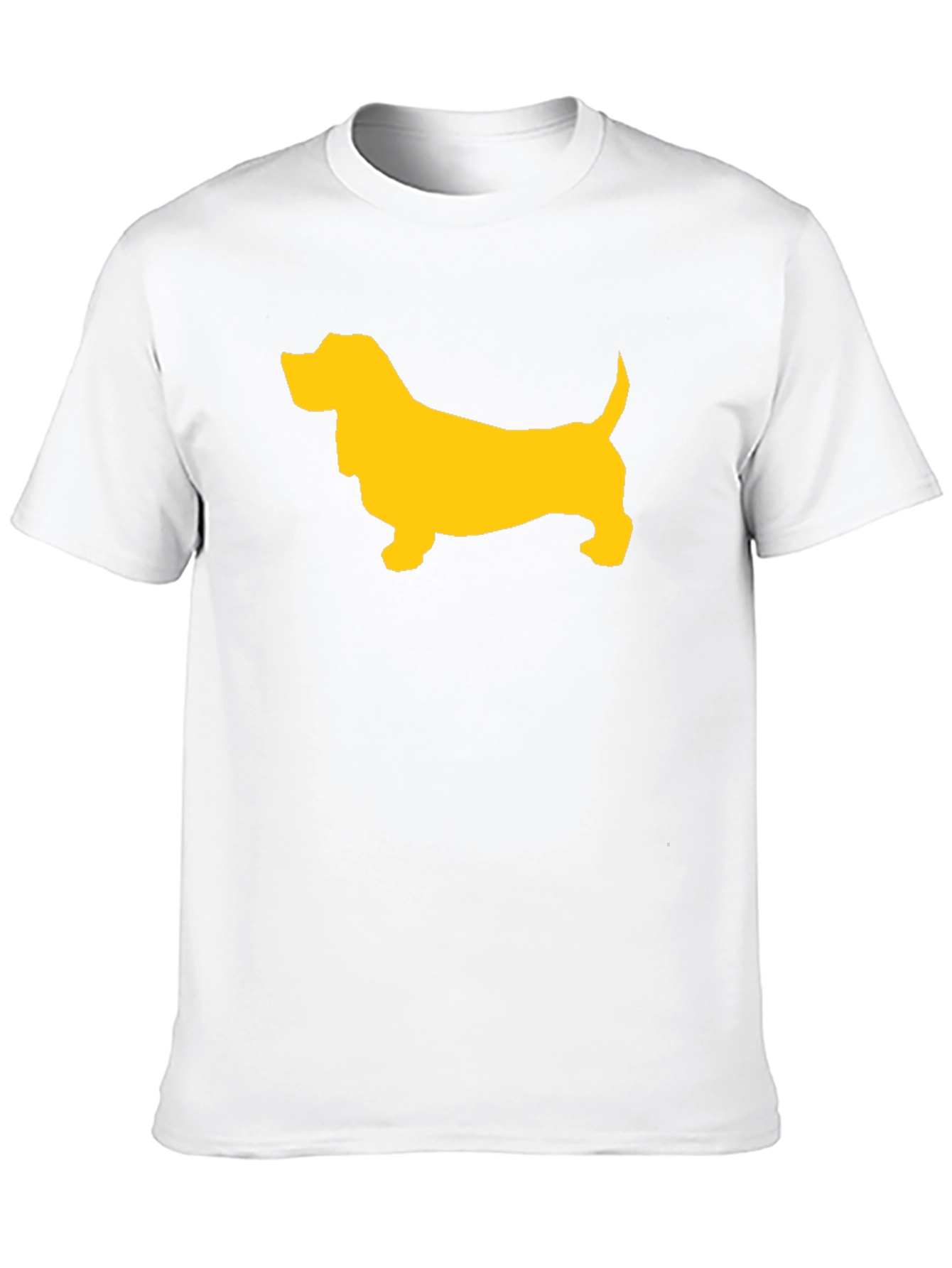 Black T-Shirt with Yellow Dog Graphic