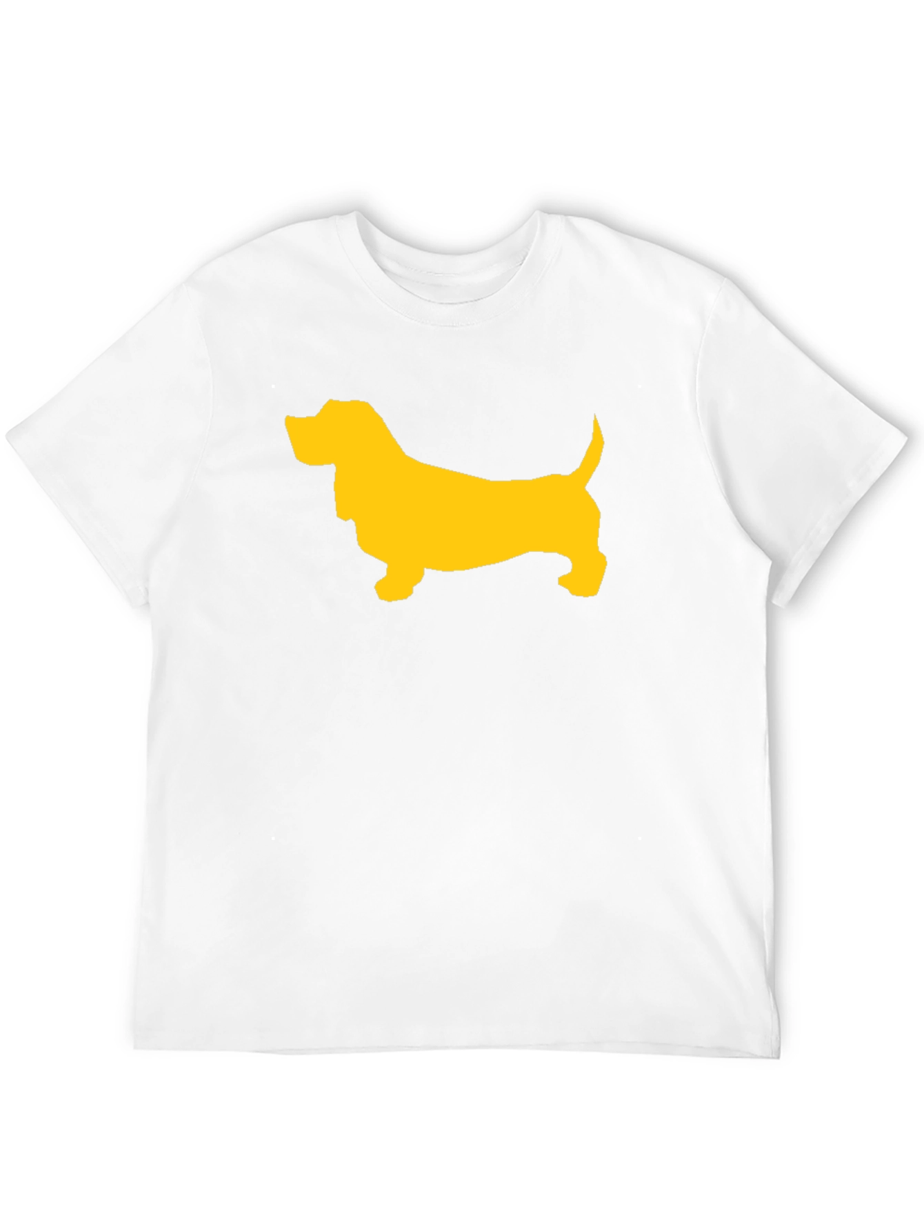 Black T-Shirt with Yellow Dog Graphic