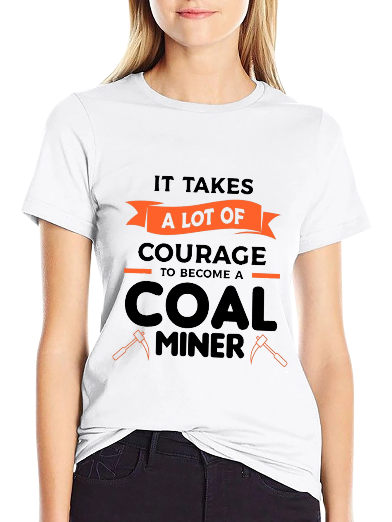 Courage Coal Miner Graphic Tee - Black