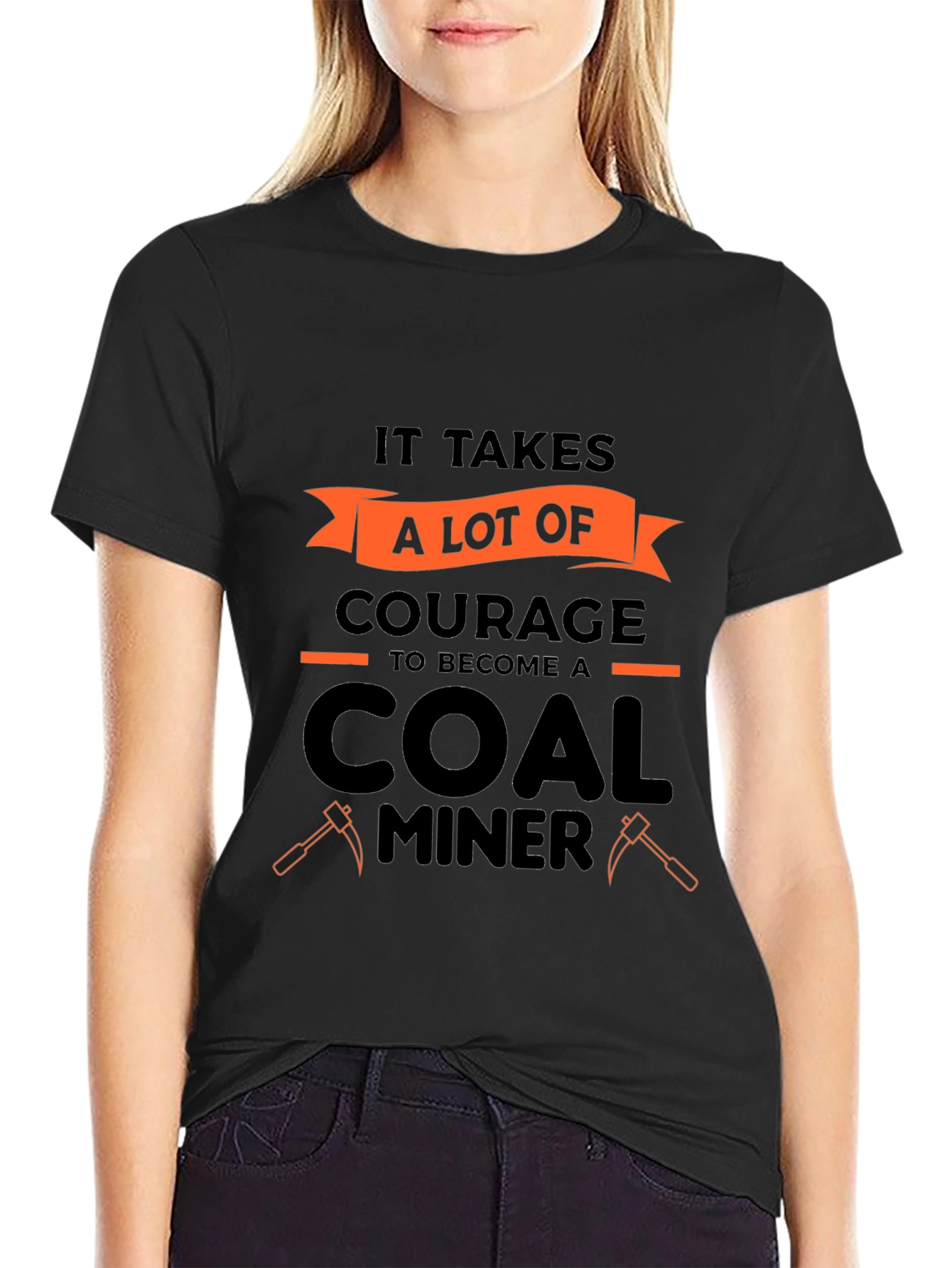 Courage Coal Miner Graphic Tee - Black