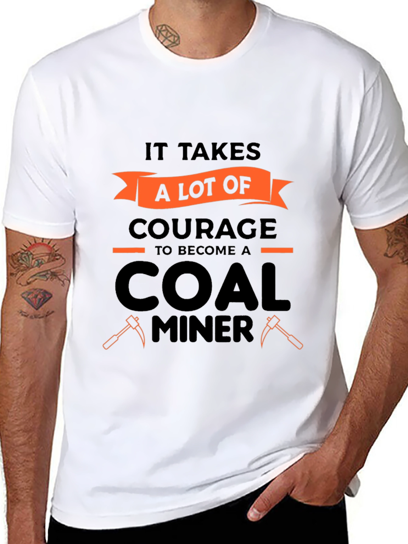 Courage Coal Miner Graphic Tee - Black