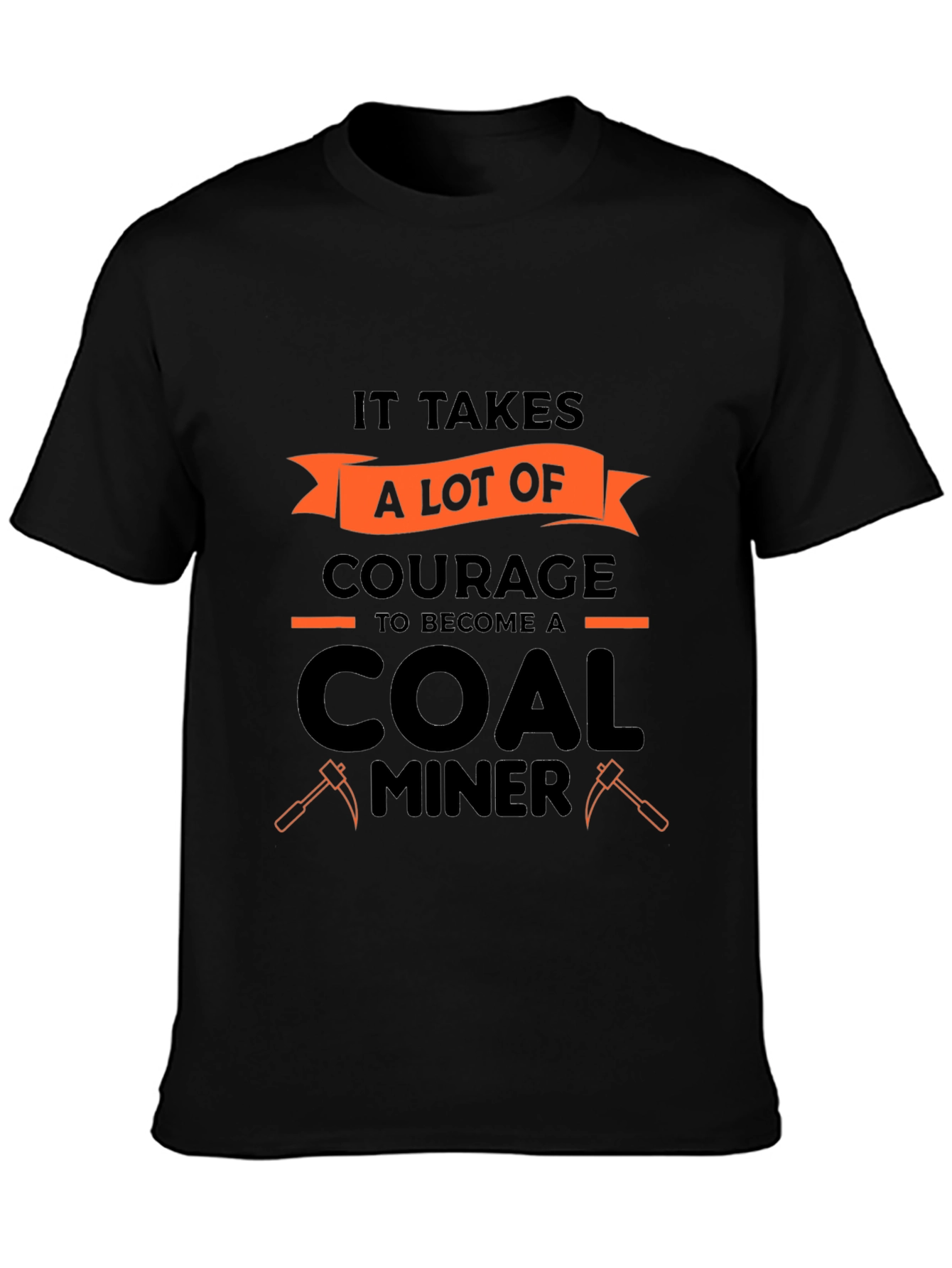 Courage Coal Miner Graphic Tee - Black