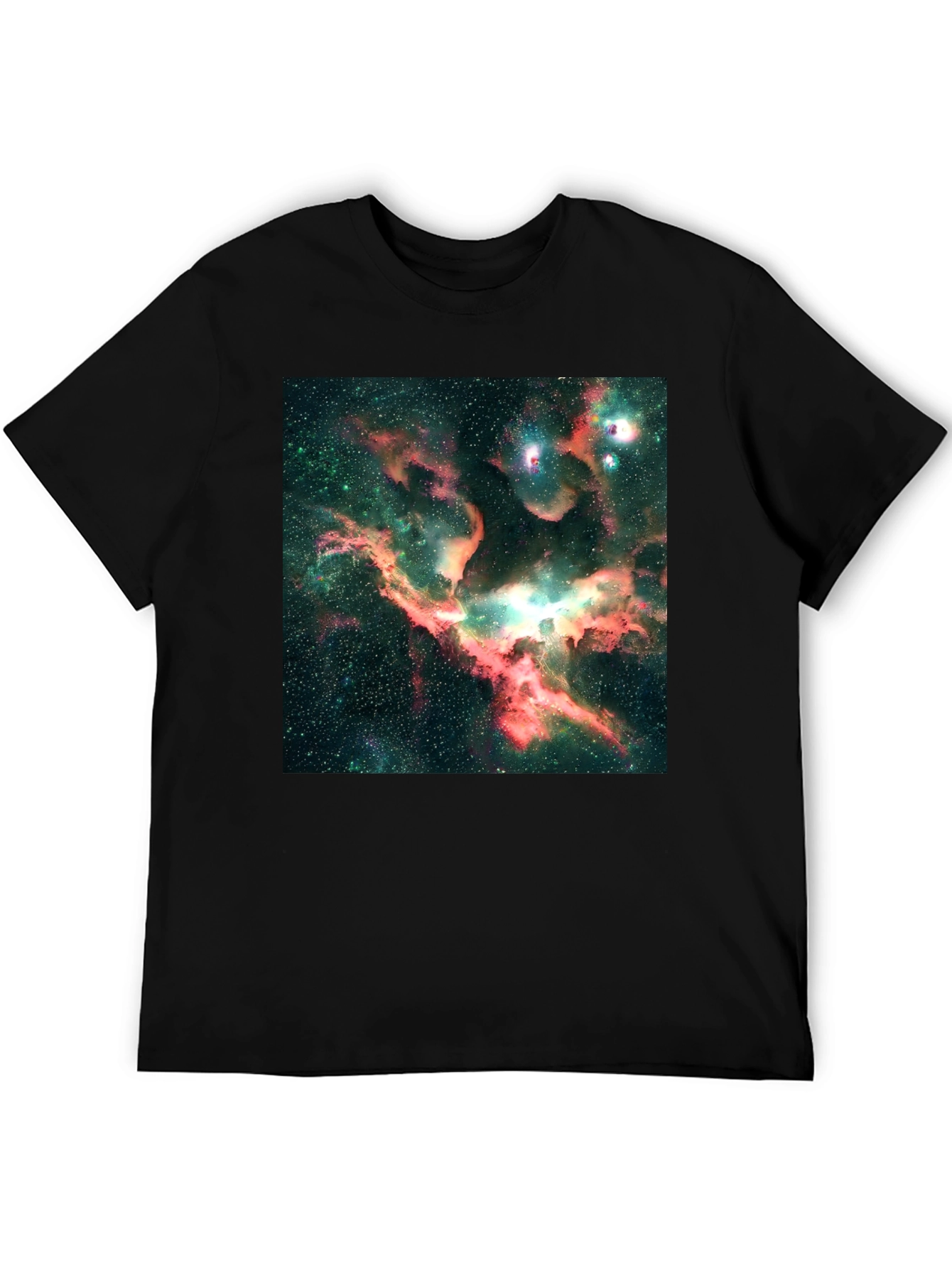 Nebula Print Black T-Shirt - Galaxy Design Tee
