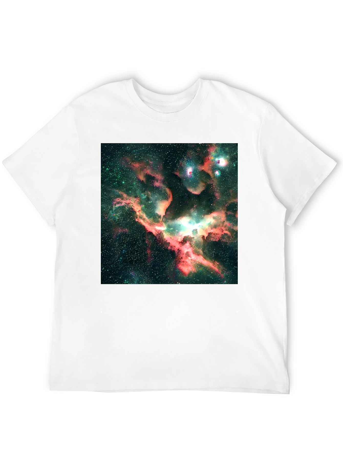 Nebula Print Black T-Shirt - Galaxy Design Tee