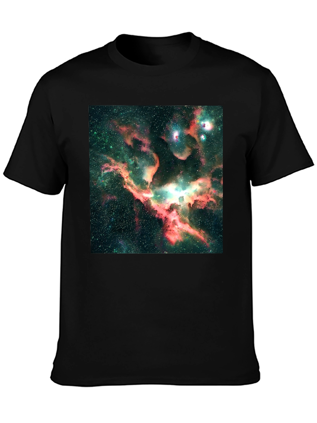 Nebula Print Black T-Shirt - Galaxy Design Tee