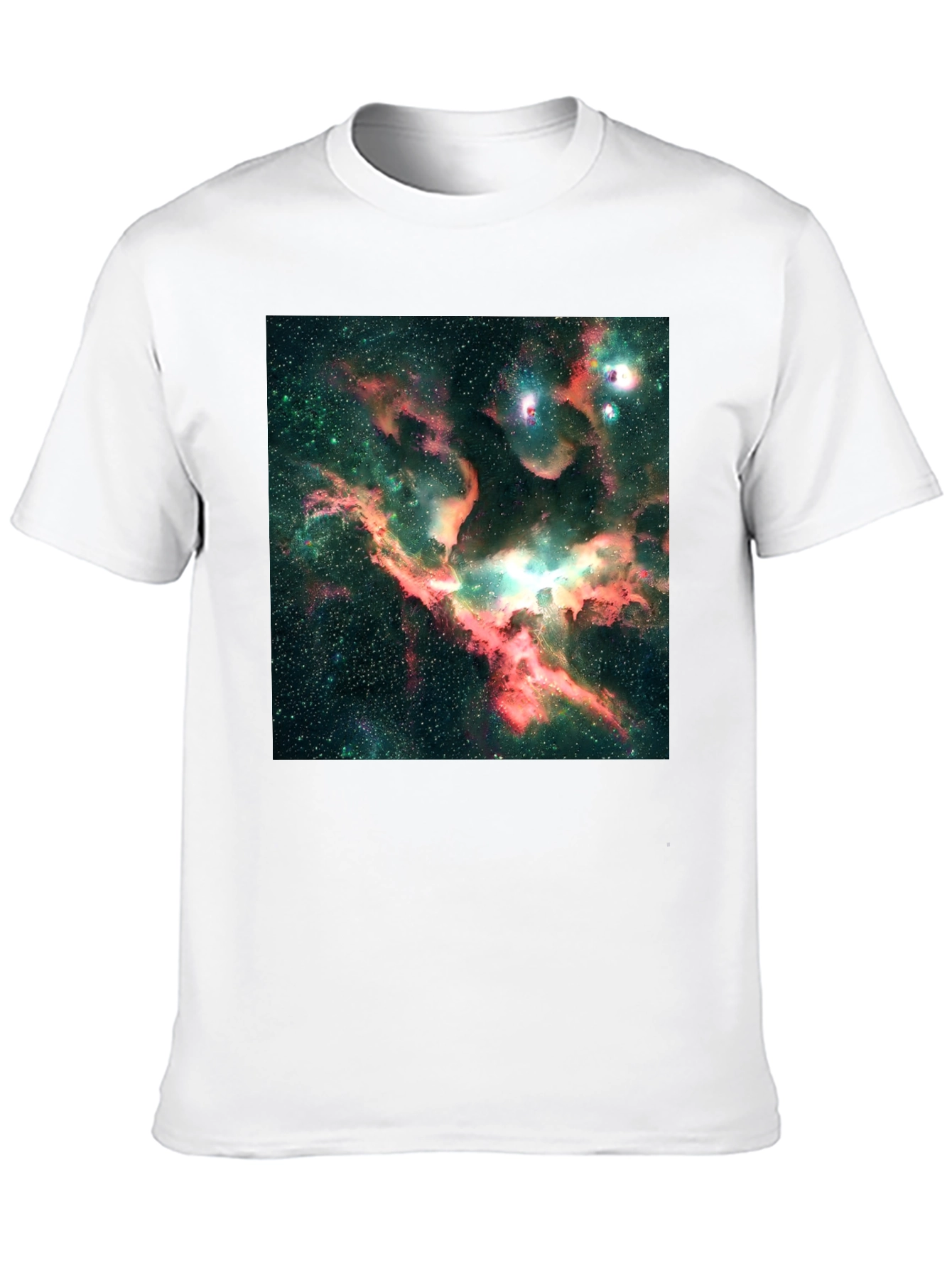 Nebula Print Black T-Shirt - Galaxy Design Tee