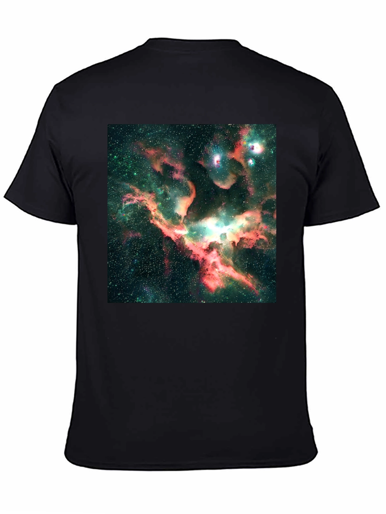 Nebula Print Black T-Shirt - Galaxy Design Tee