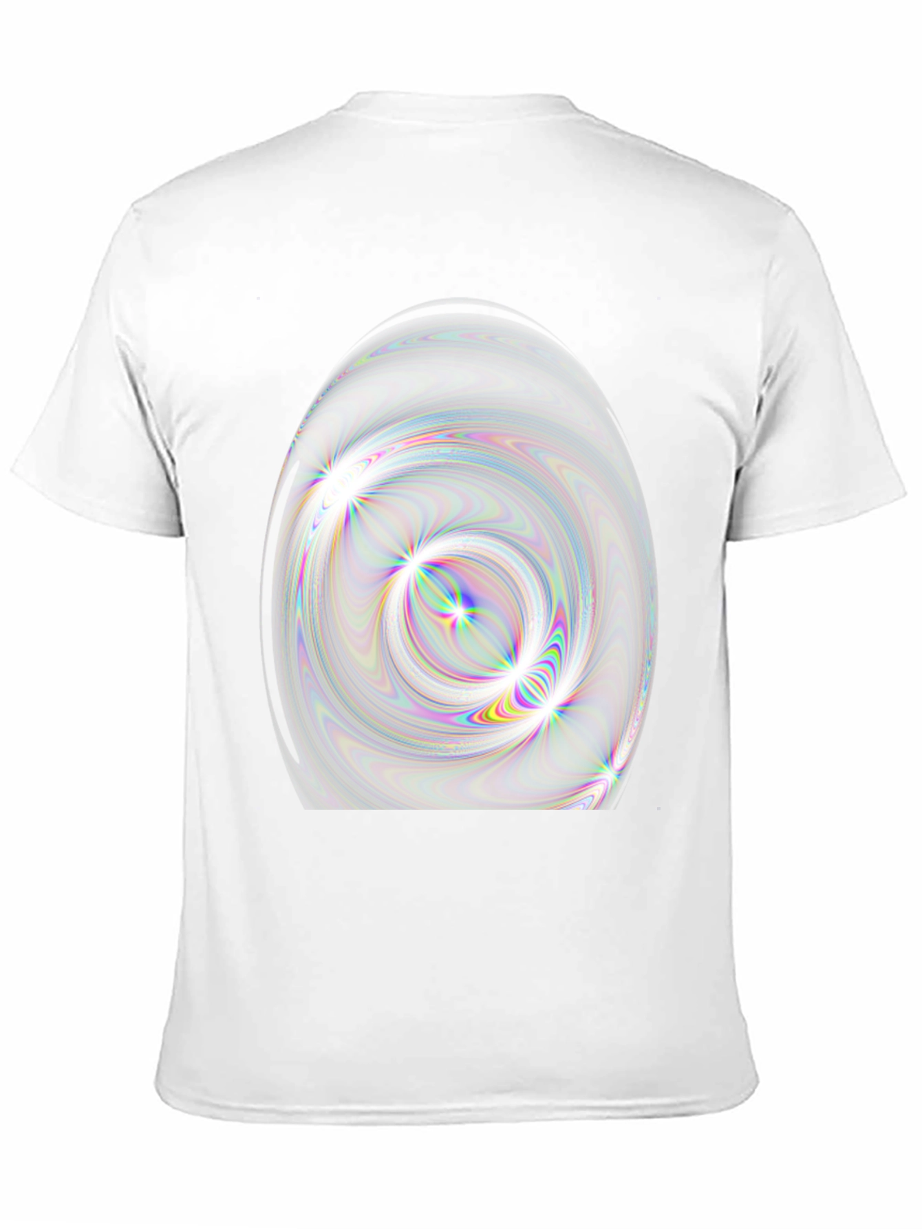 Abstract Swirl Graphic Black T-Shirt
