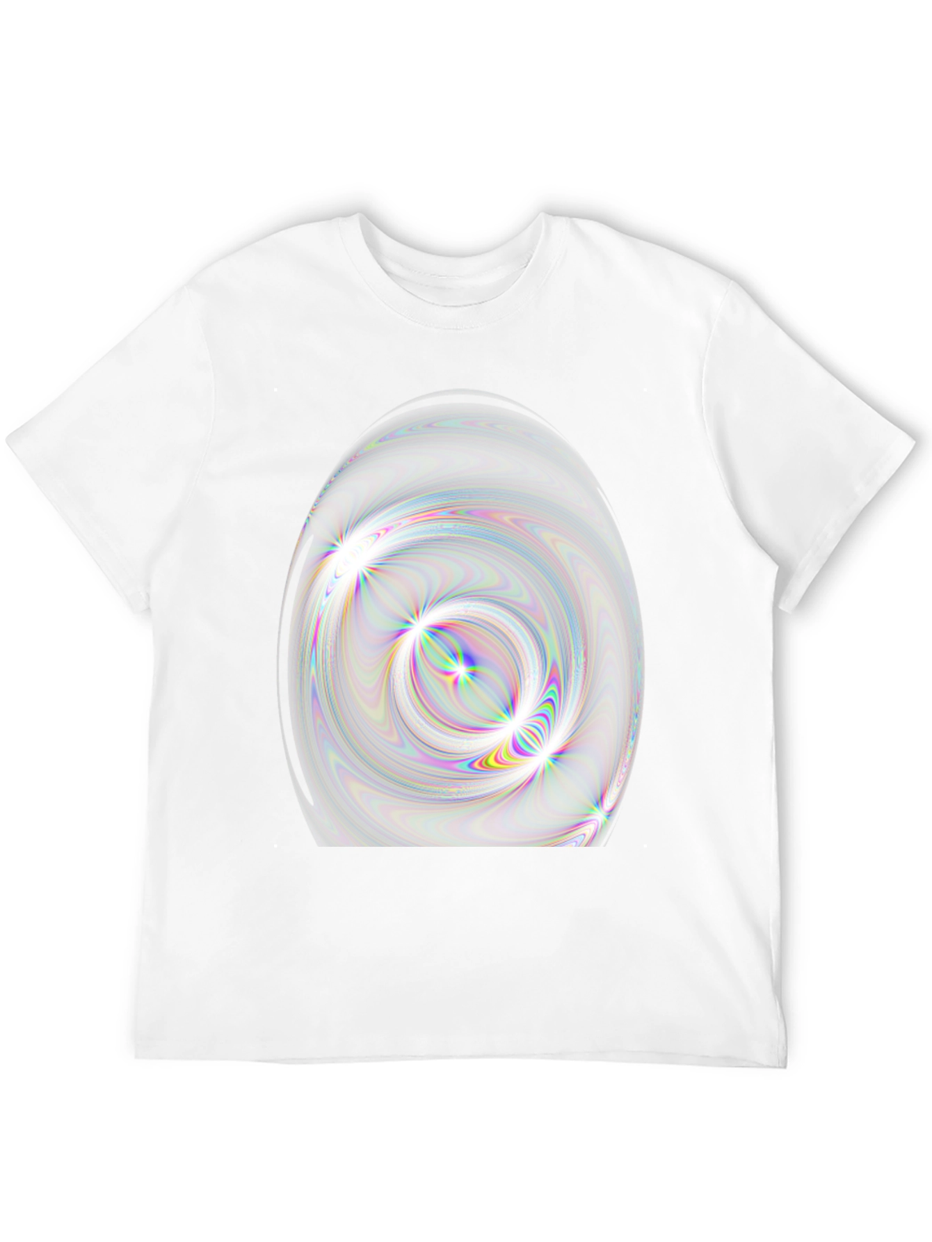 Abstract Swirl Graphic Black T-Shirt