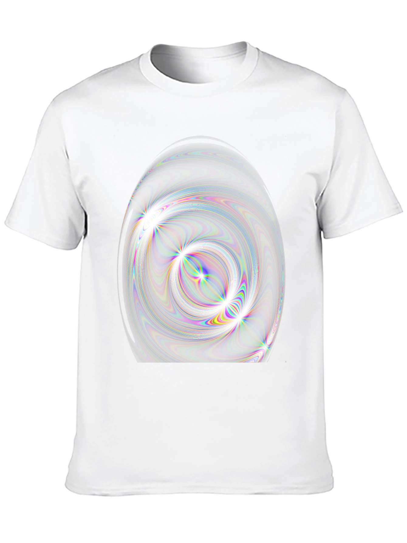 Abstract Swirl Graphic Black T-Shirt