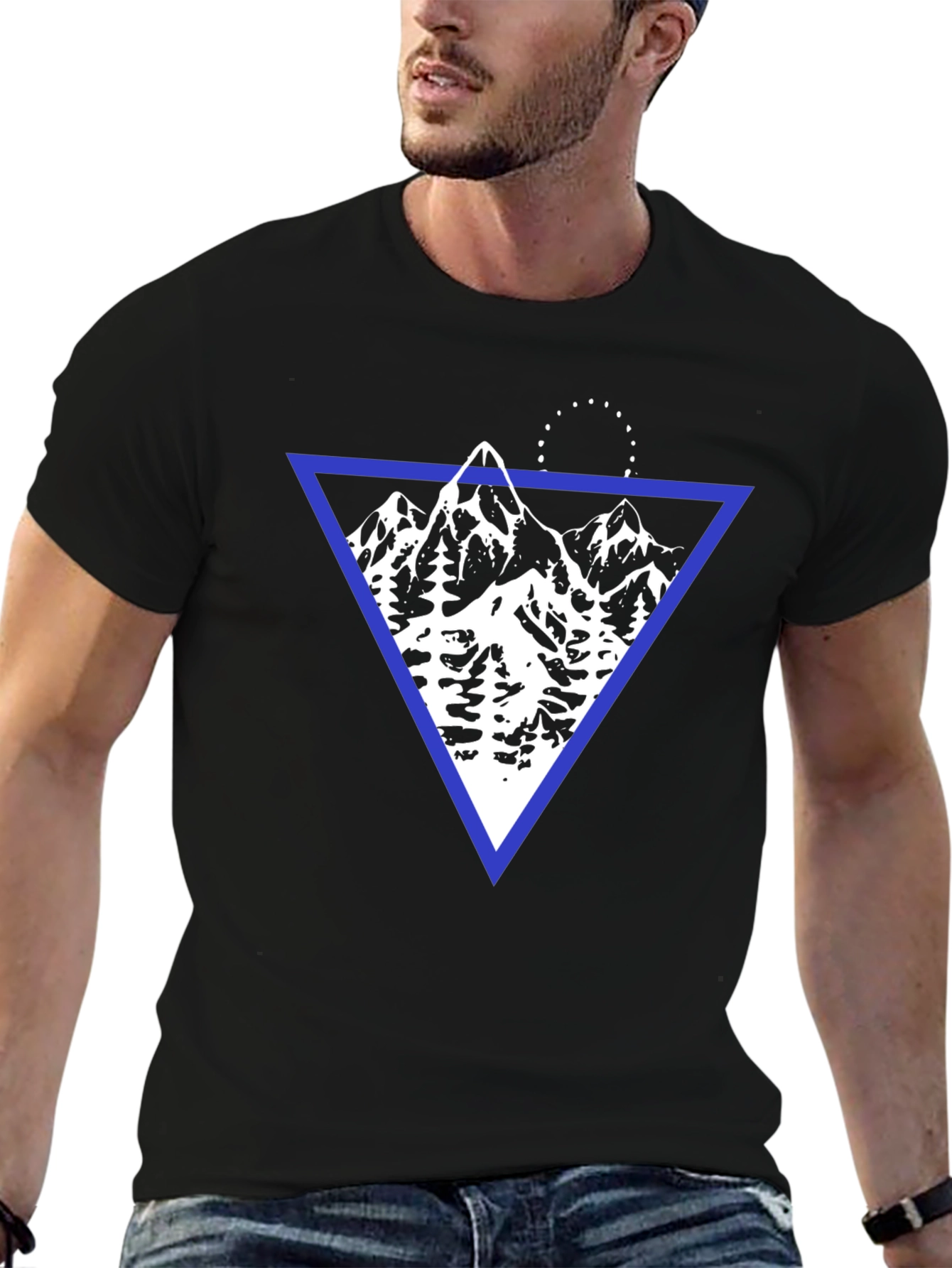 Geometric Mountain Graphic T-Shirt