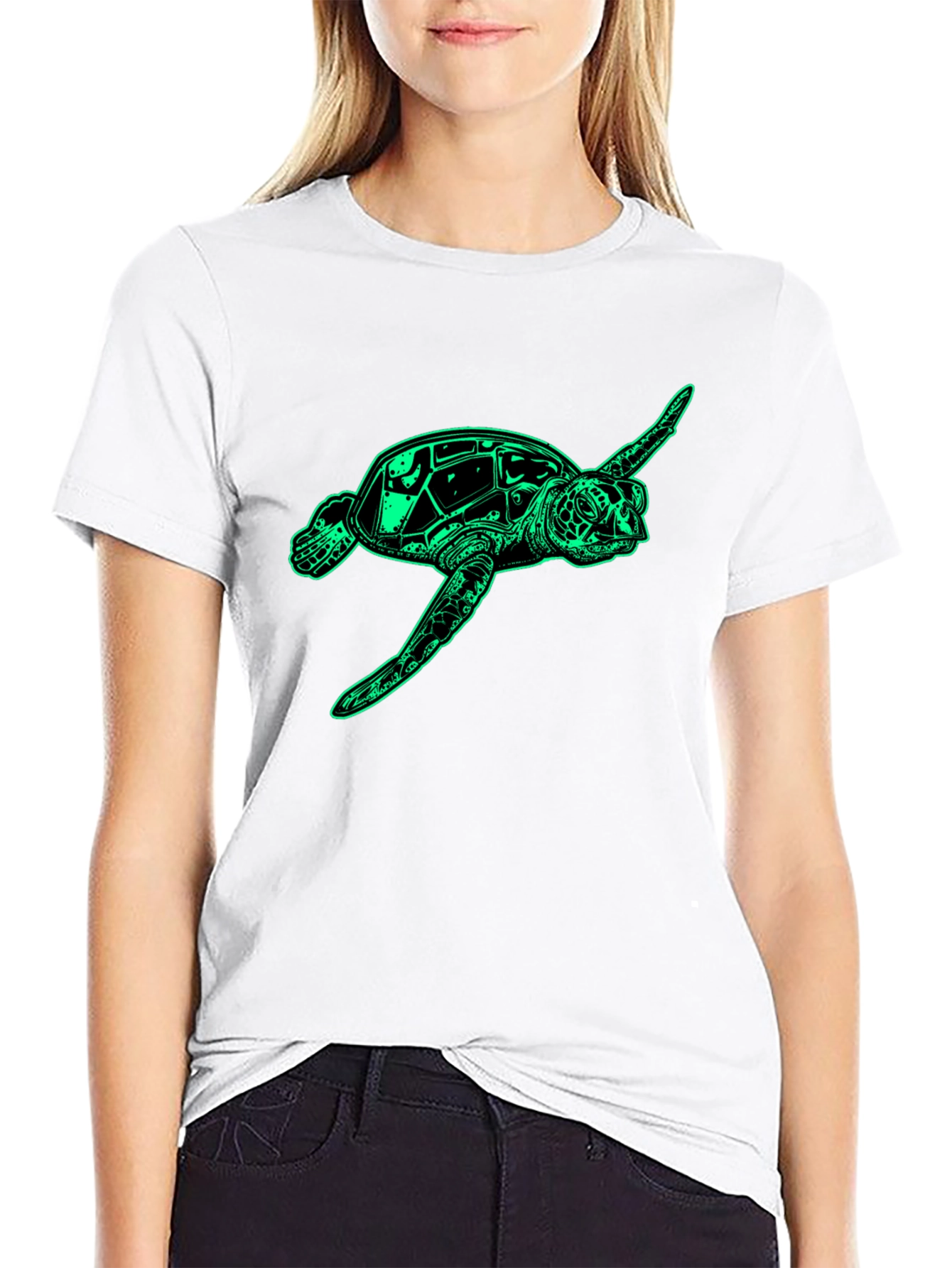 Sea Turtle Graphic Tee - Mens Black T-Shirt