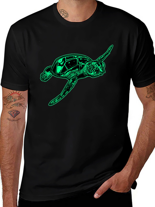 Sea Turtle Graphic Tee - Mens Black T-Shirt