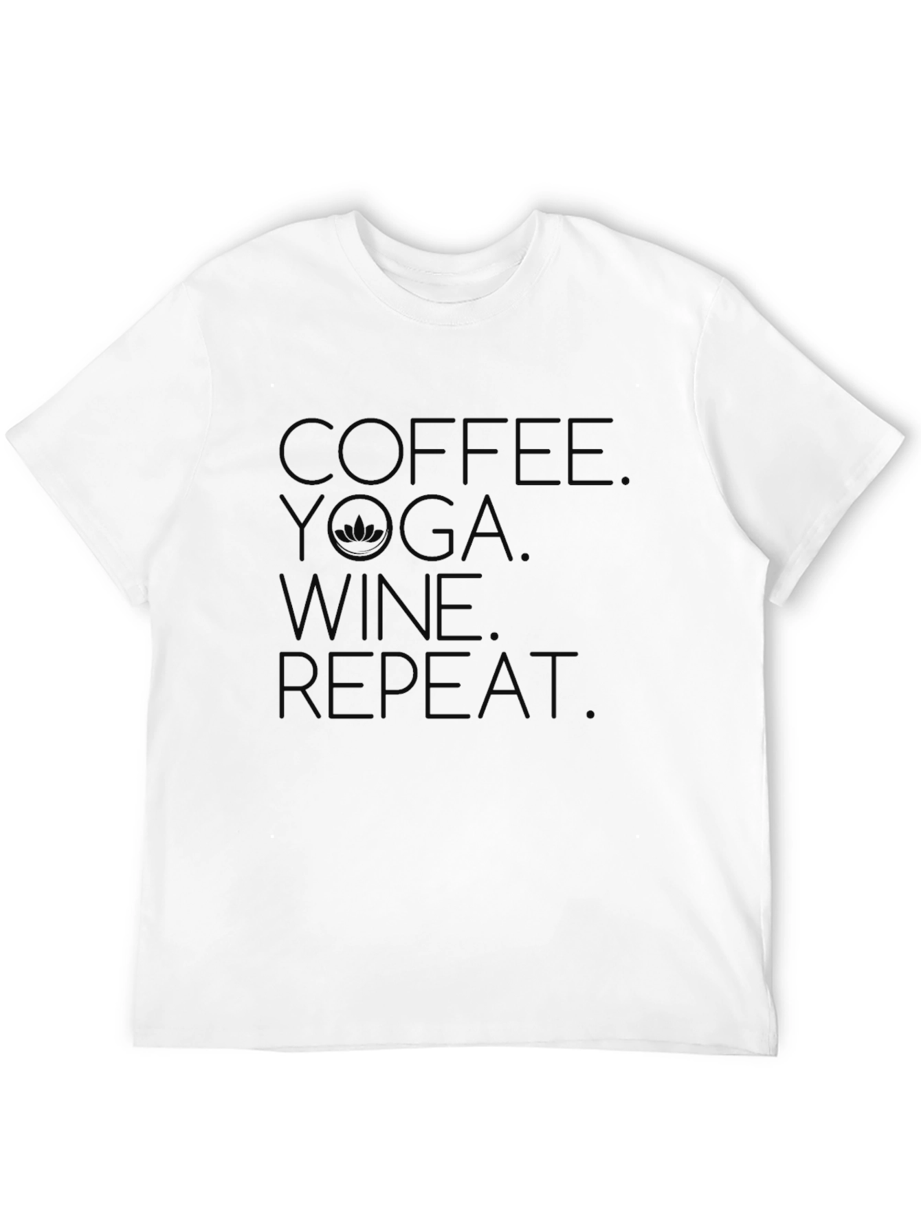 Coffee Yoga Wine Repeat Graphic Tee