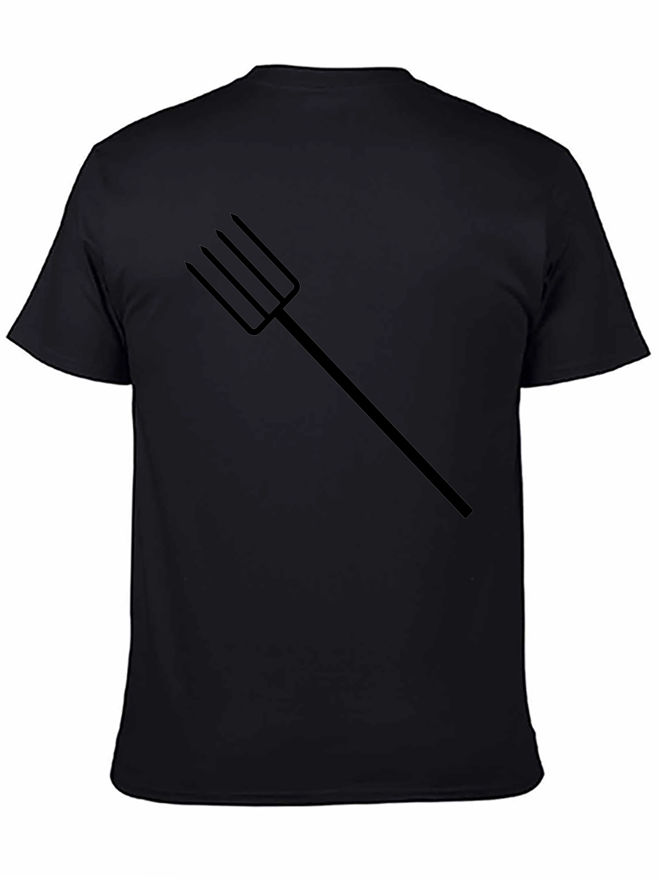 Black T-Shirt with Trident Graphic Tee