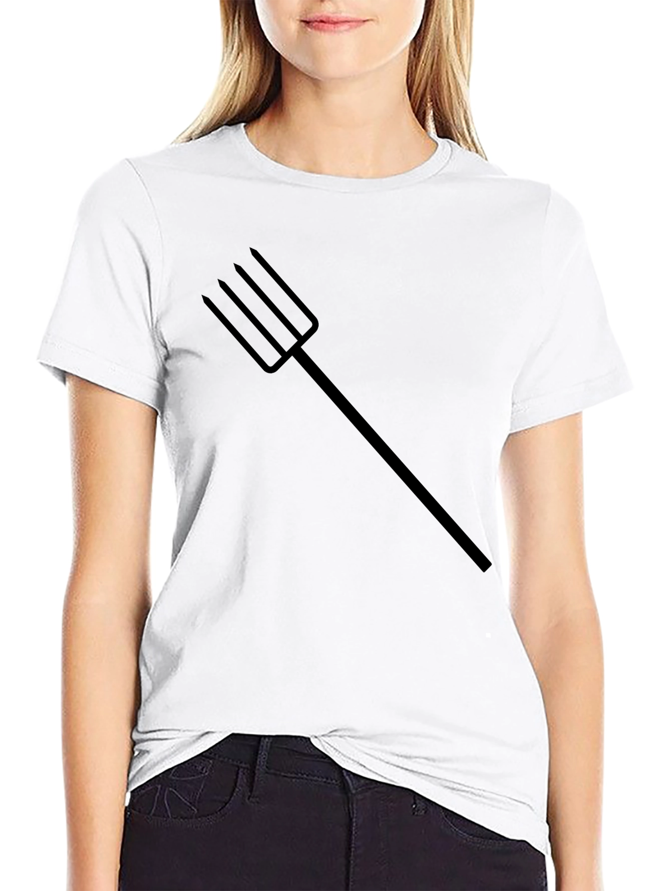 Black T-Shirt with Trident Graphic Tee