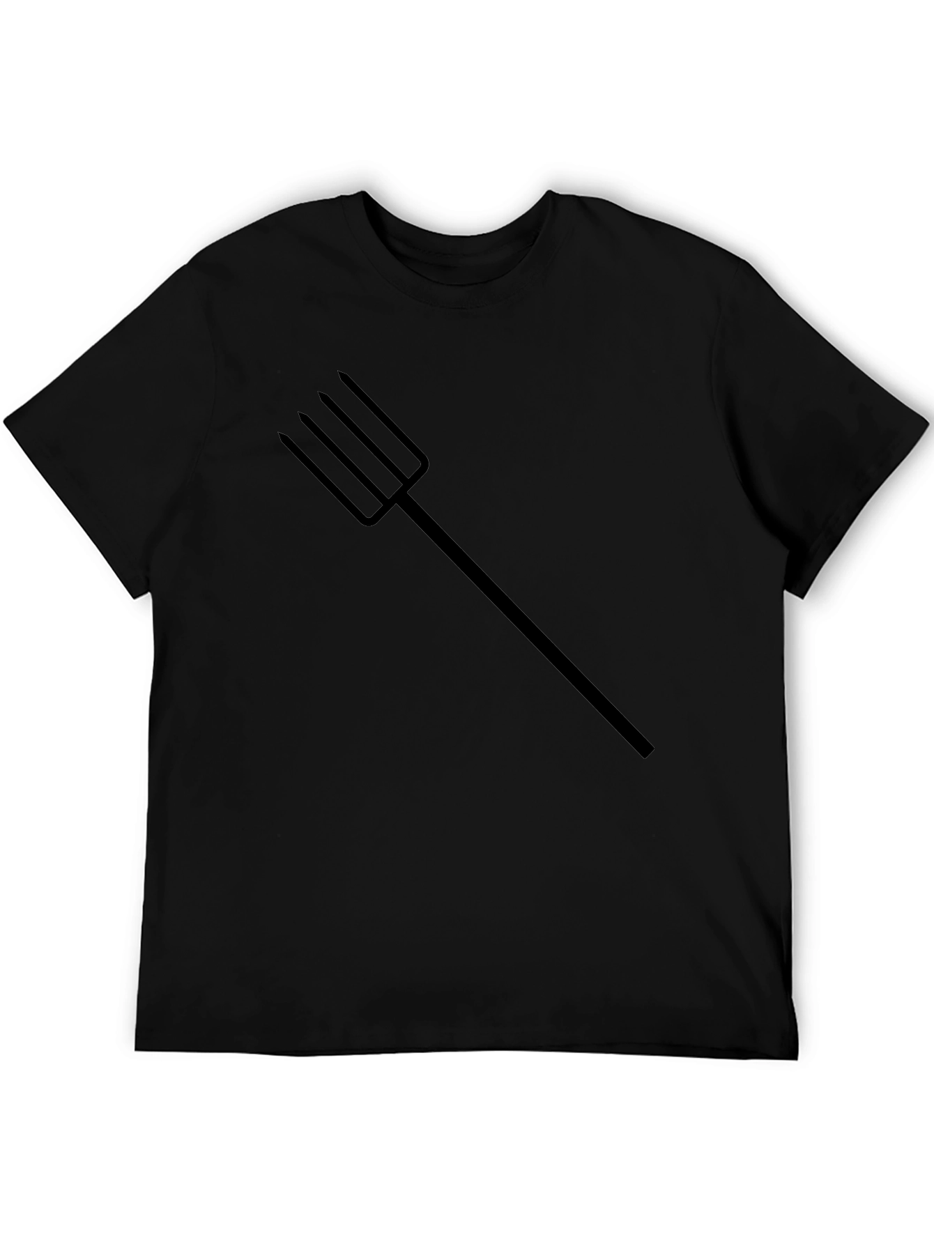Black T-Shirt with Trident Graphic Tee