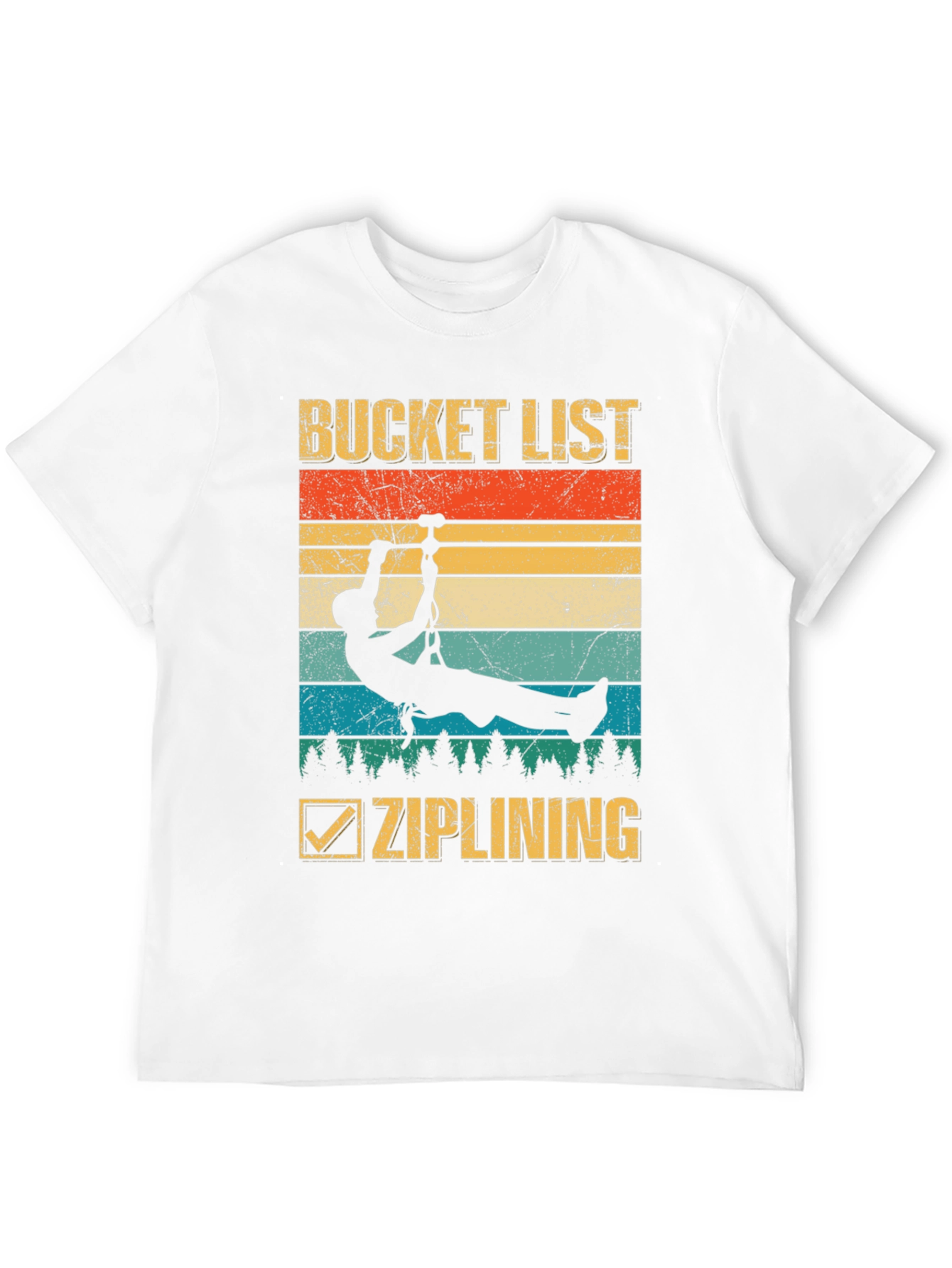 Bucket List Ziplining Graphic T-Shirt