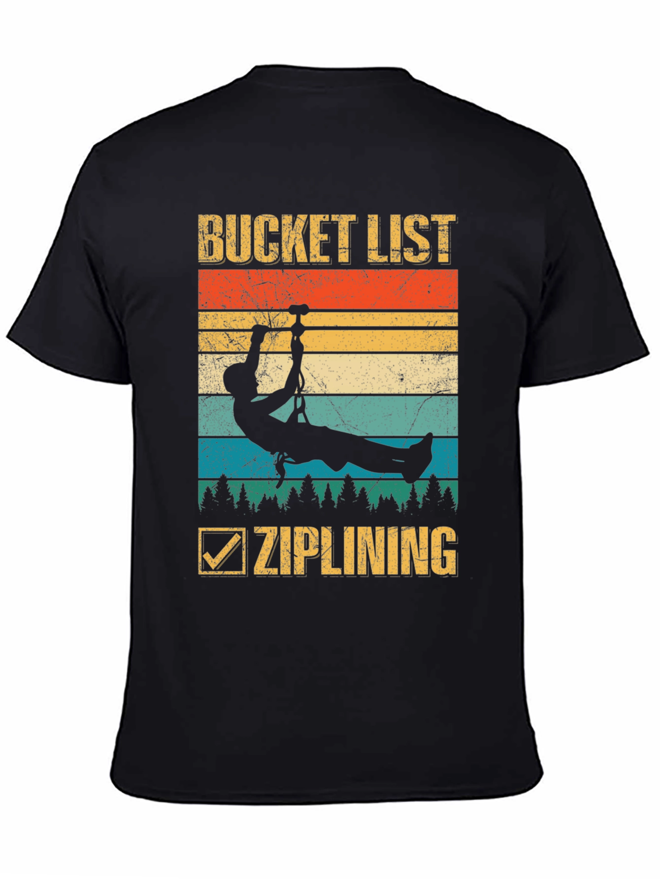 Bucket List Ziplining Graphic T-Shirt