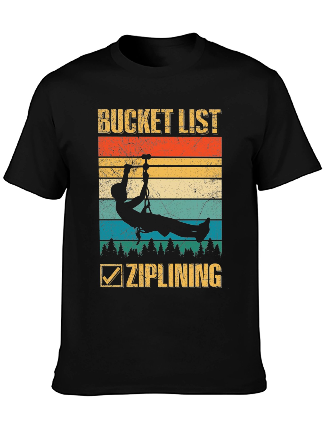 Bucket List Ziplining Graphic T-Shirt