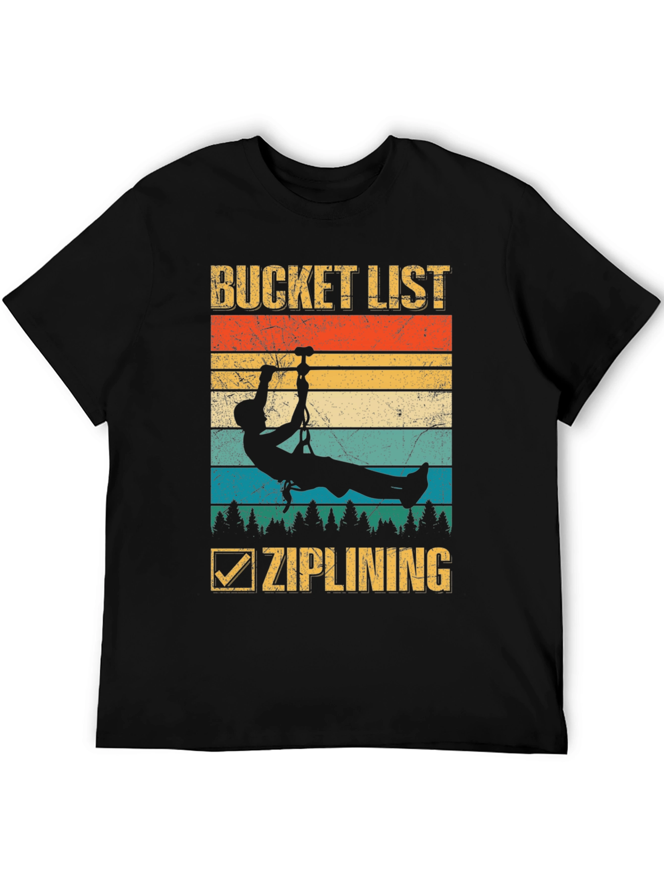 Bucket List Ziplining Graphic T-Shirt