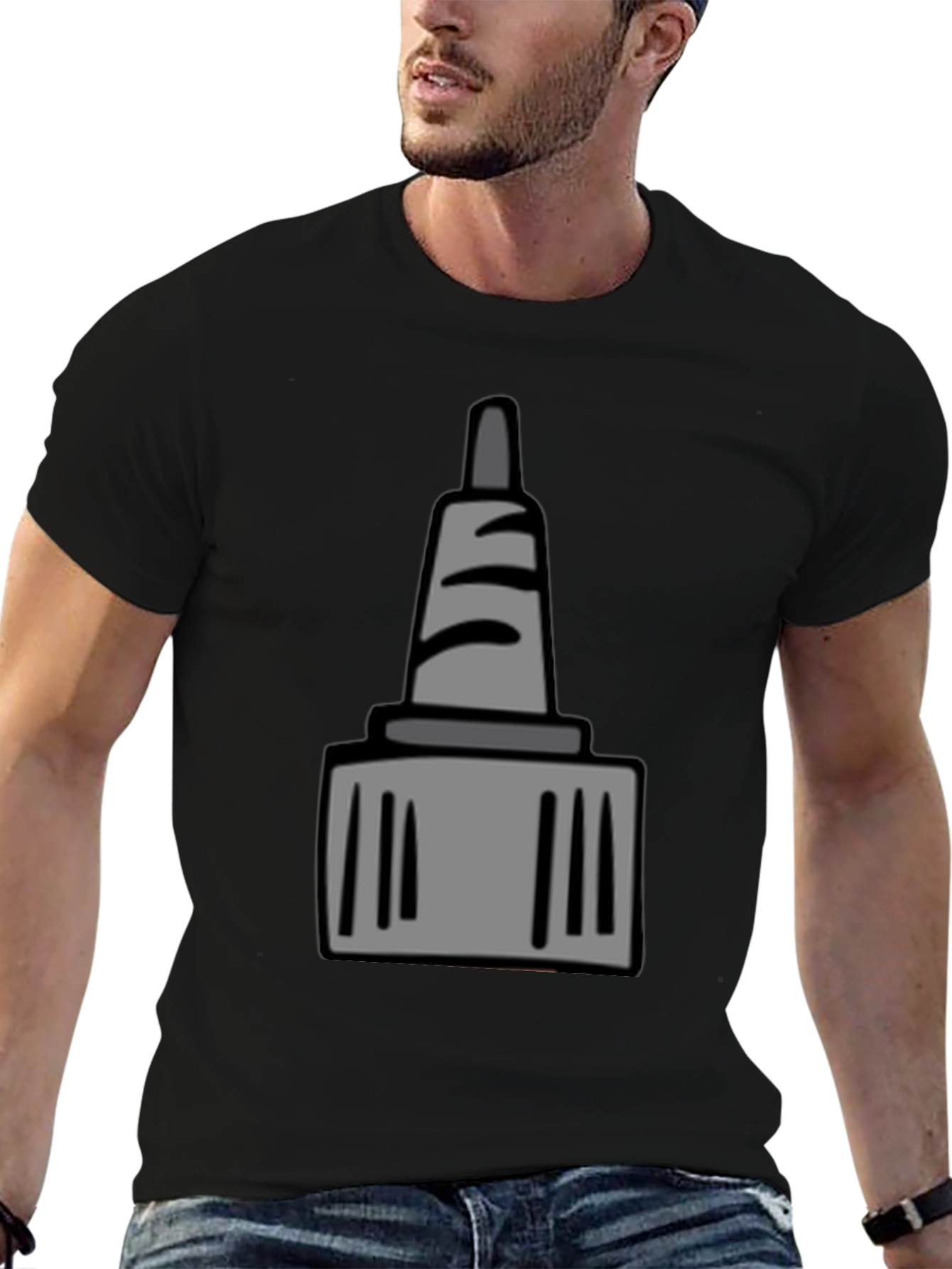 Traffic Cone Cartoon Graphic Tee