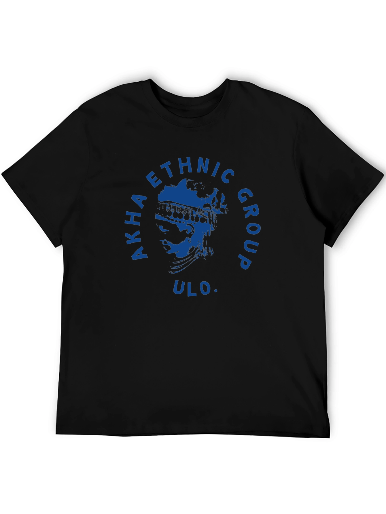 Akha Ethnic Group T-Shirt - ULO. Black Graphic Tee