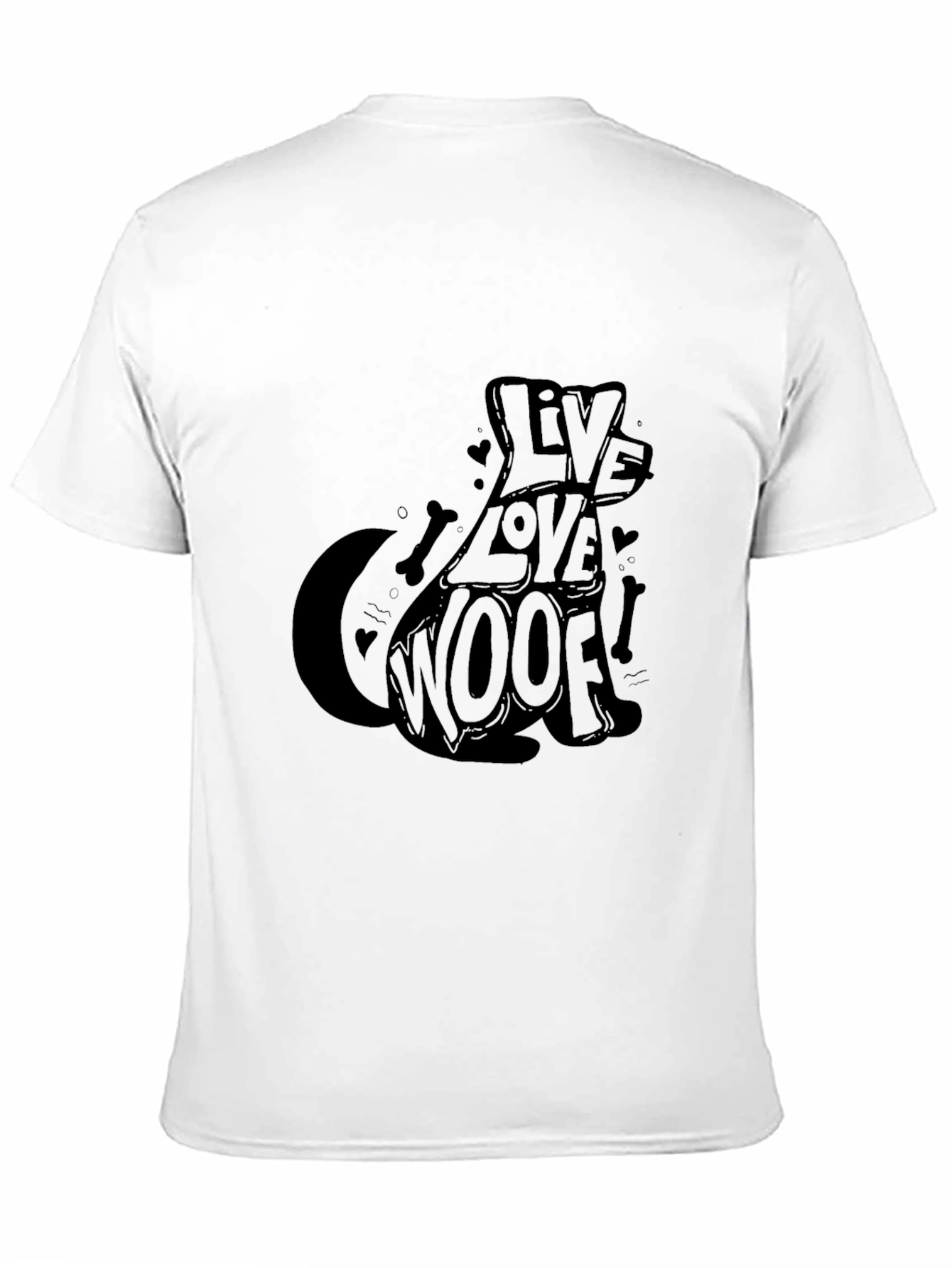 Live Love Woof Dog Graphic T-Shirt