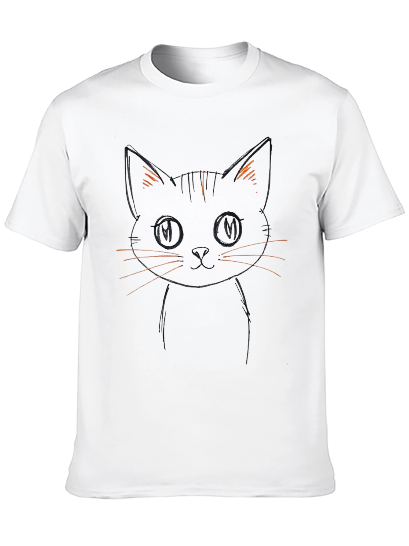 Cool Cat Tee - Black Sketch Style
