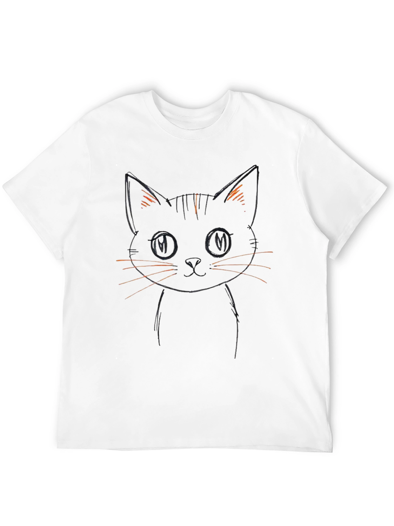 Cool Cat Tee - Black Sketch Style