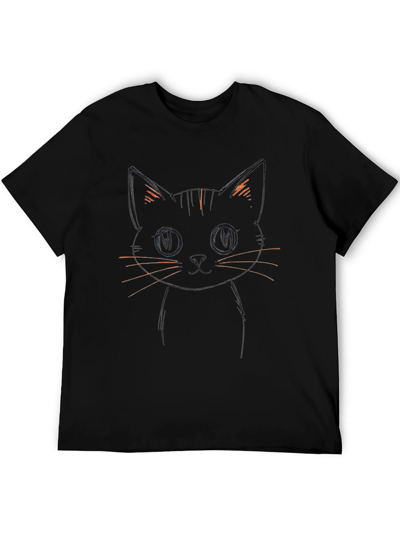 Cool Cat Tee - Black Sketch Style